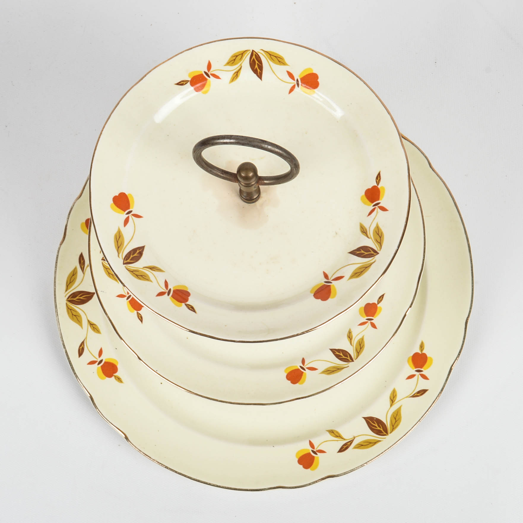 Vintage Hall's  Superior "Autumn Leaf"  Serveware