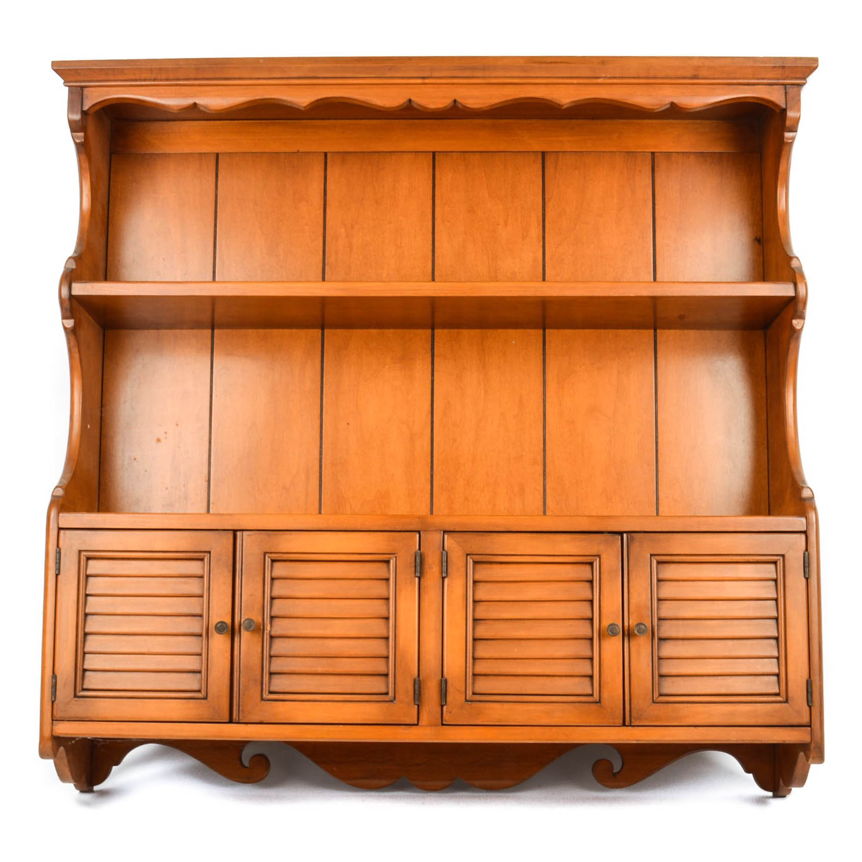 Maple Desk With Wall Shelf Unit