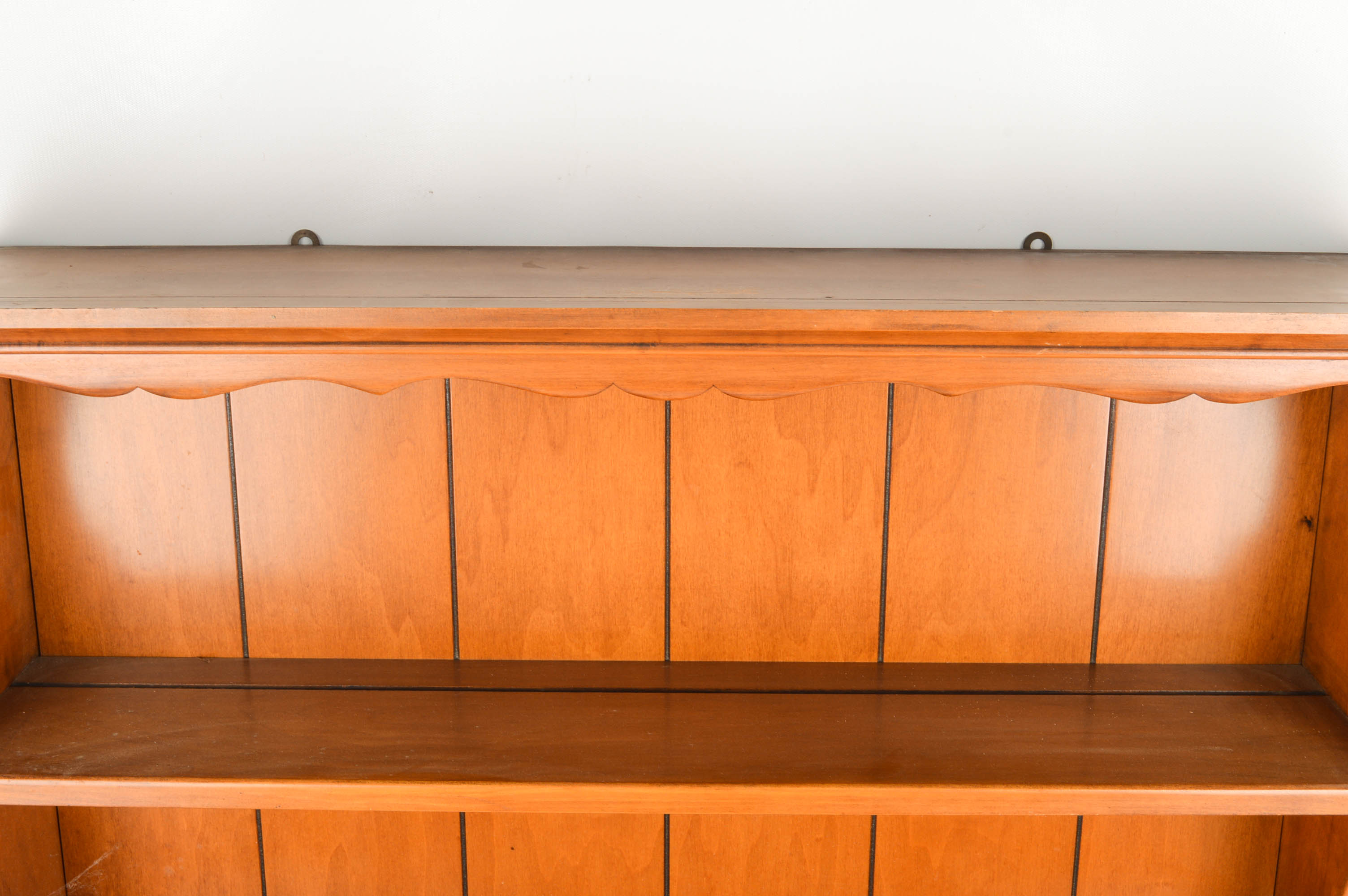 Maple Desk With Wall Shelf Unit