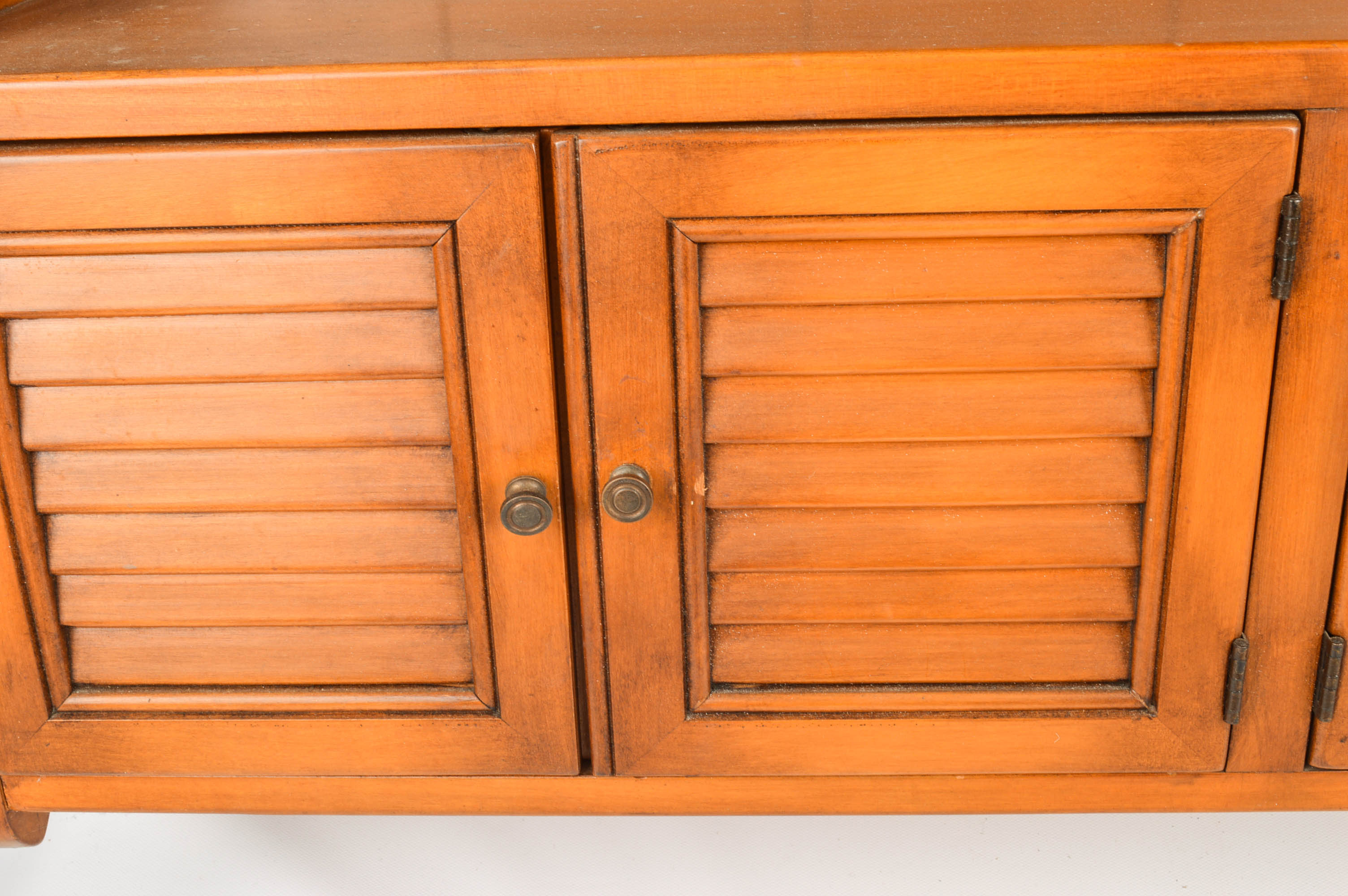 Maple Desk With Wall Shelf Unit