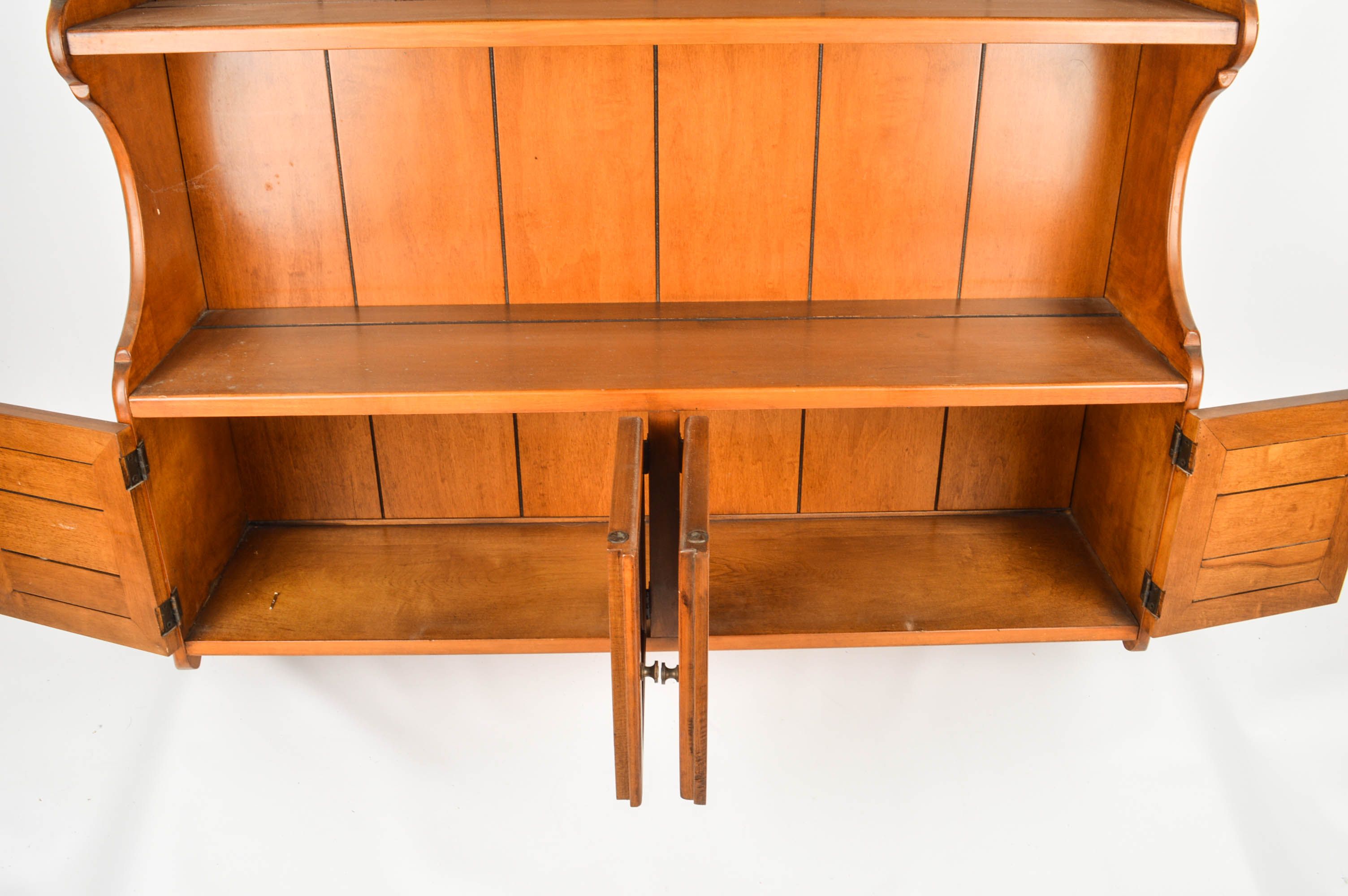 Maple Desk With Wall Shelf Unit