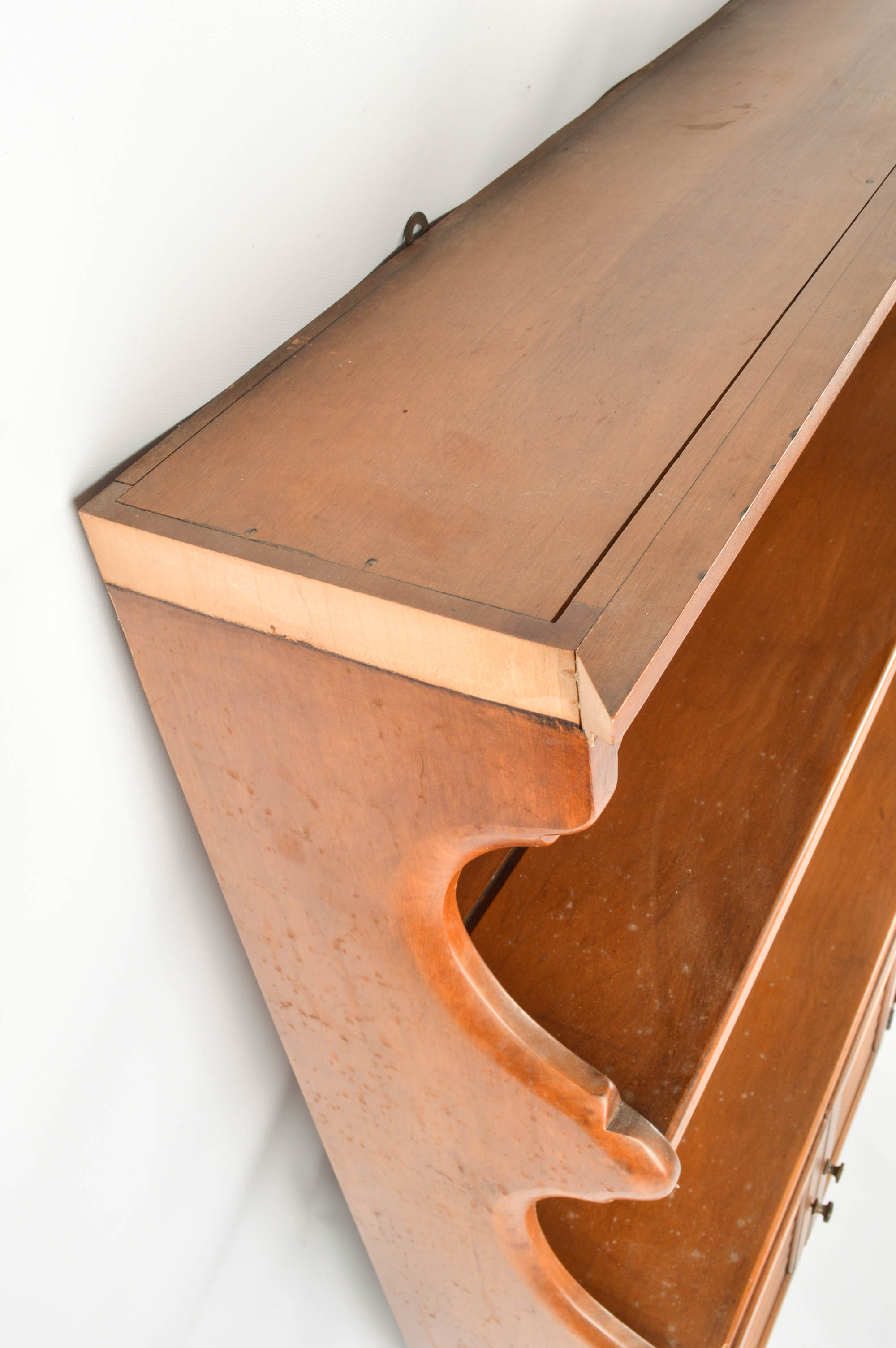 Maple Desk With Wall Shelf Unit