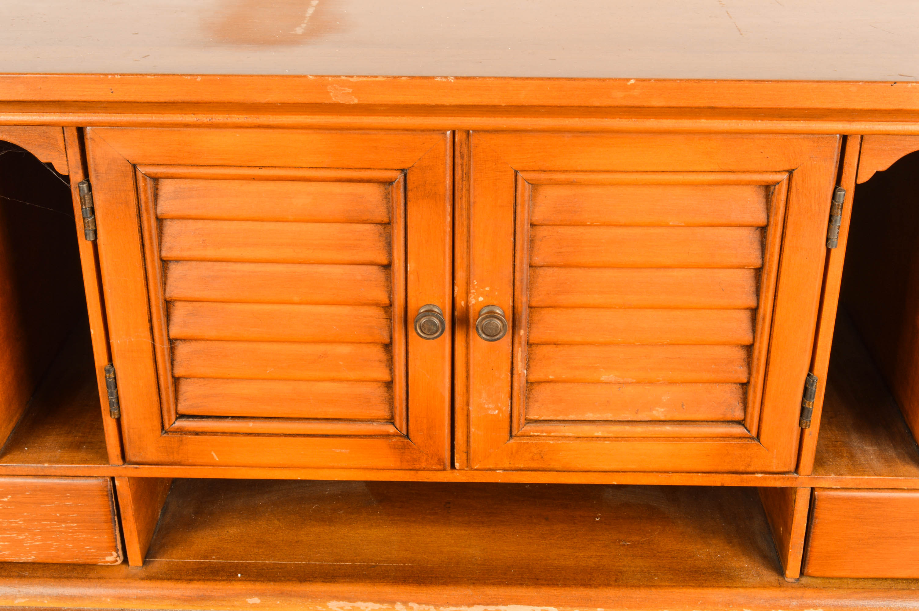 Maple Desk With Wall Shelf Unit