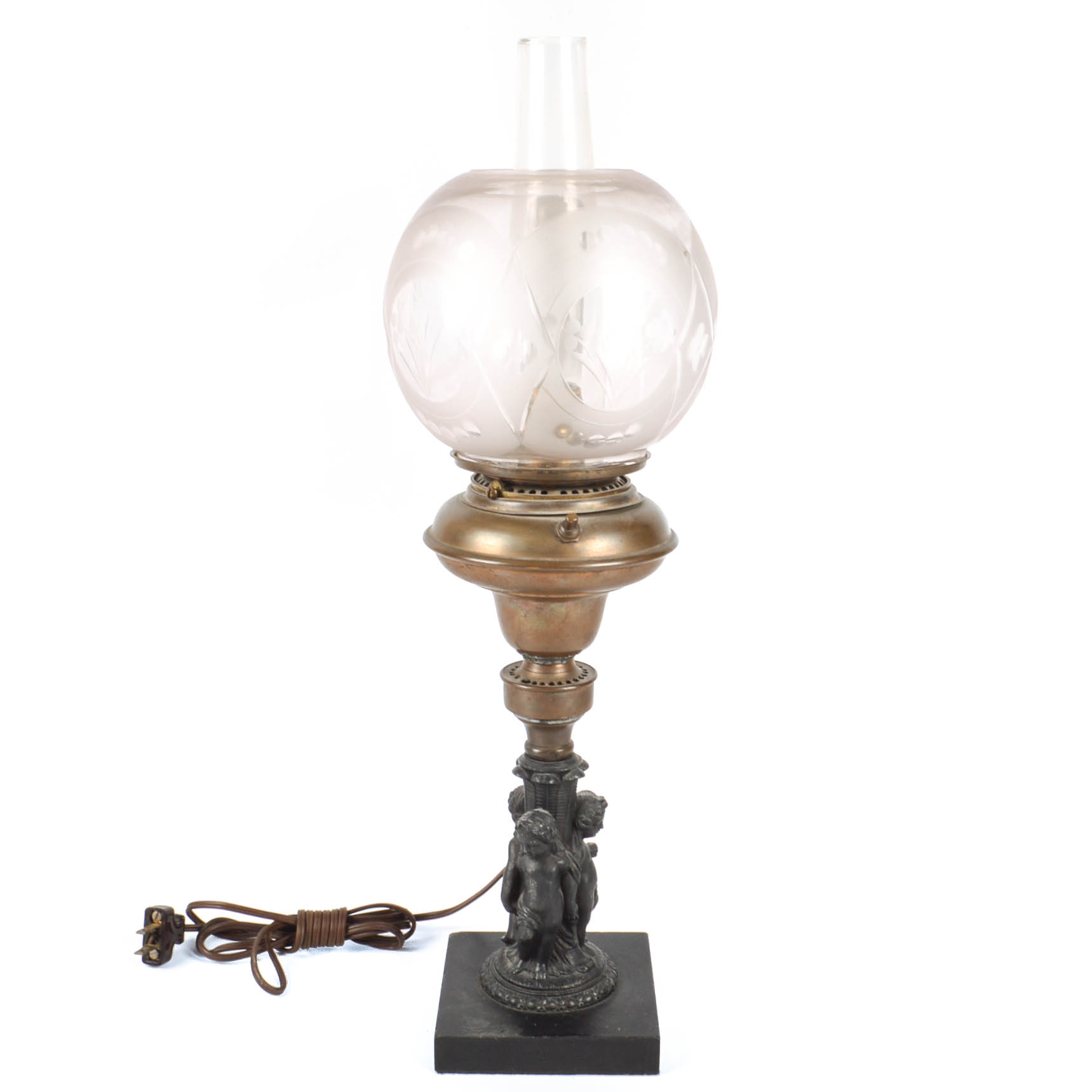 Converted Antique Lamp