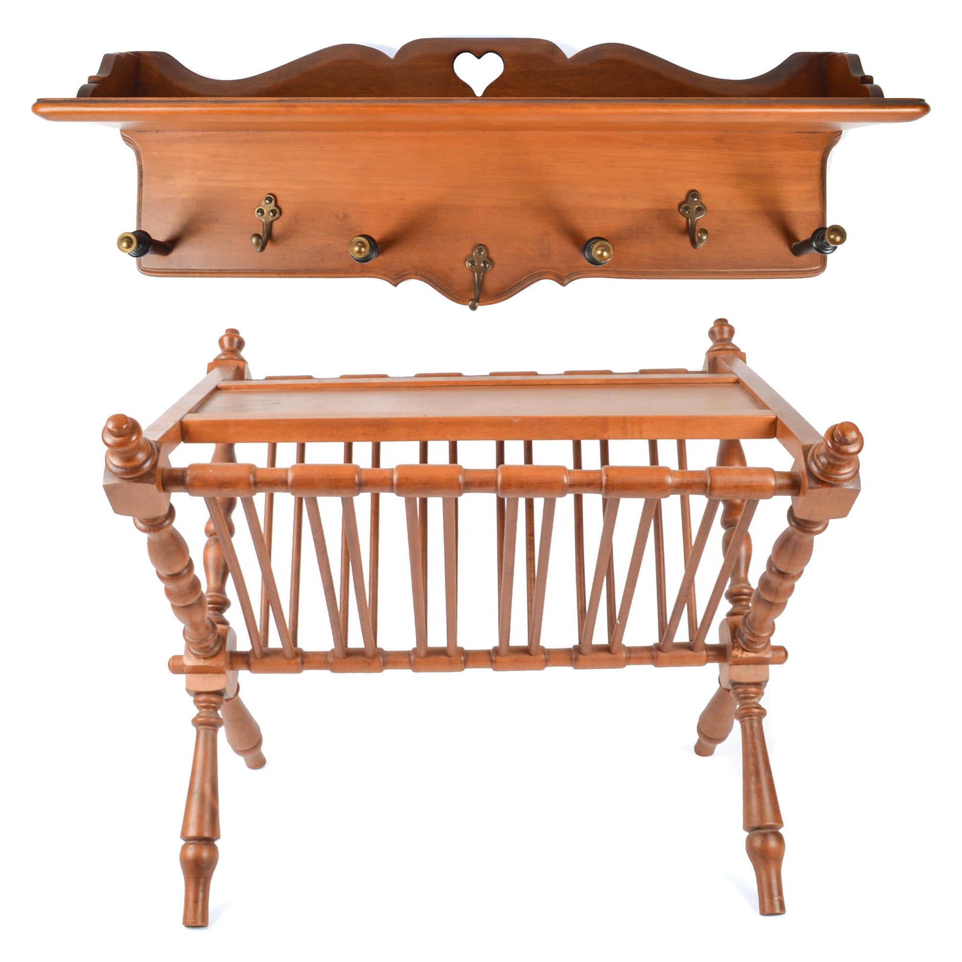 Tell City Magazine Rack and Wall Shelf