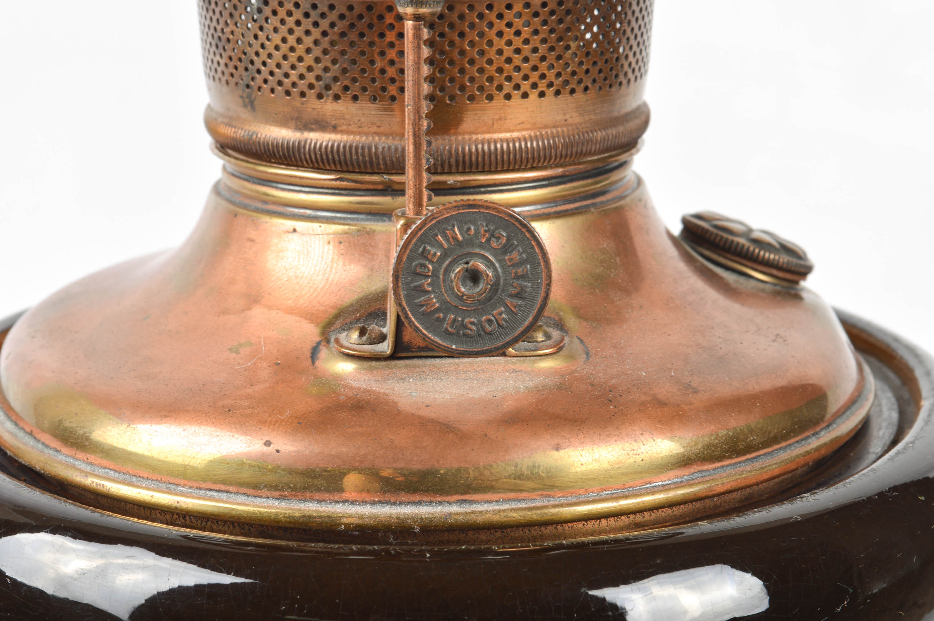 Antique Weller Font Lamp