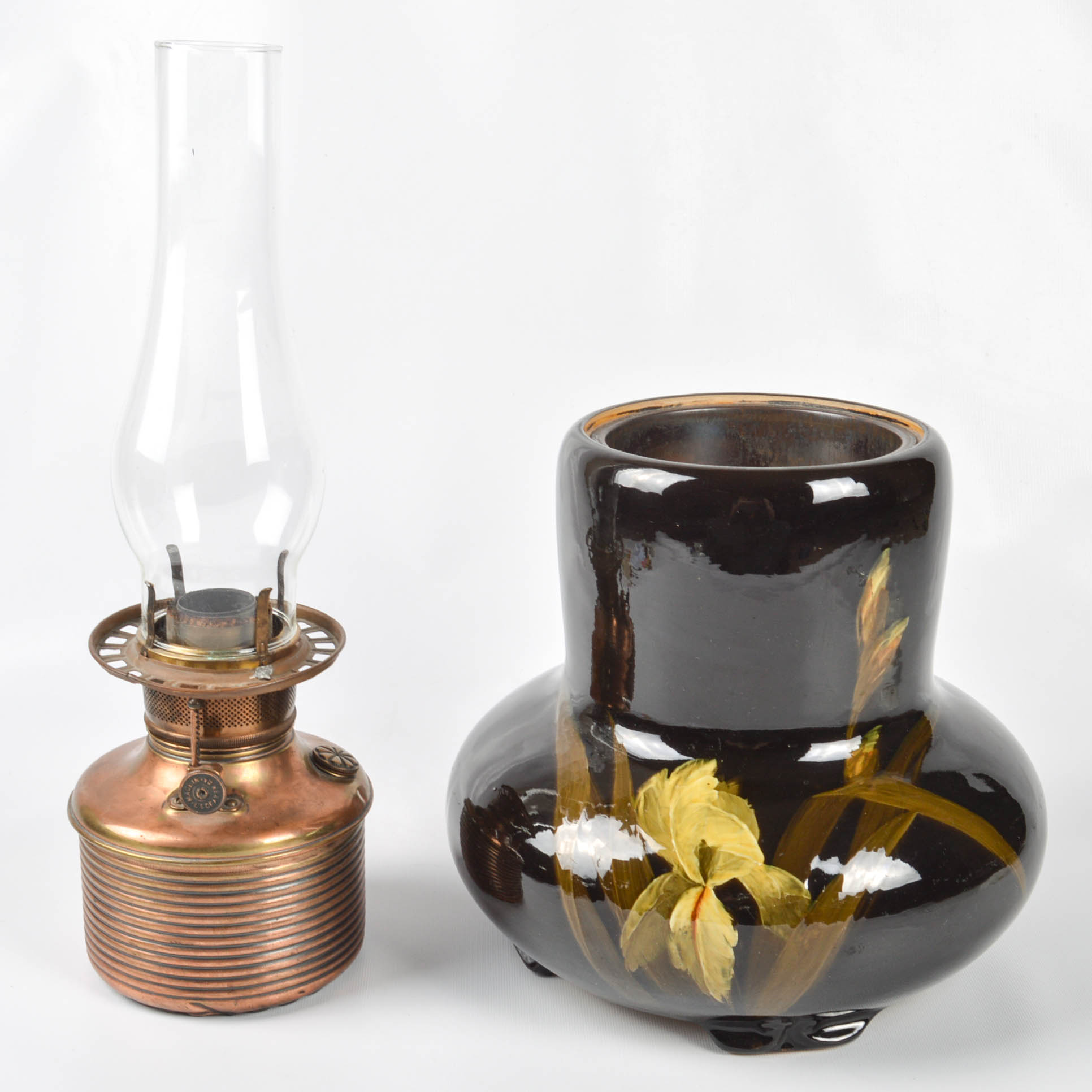 Antique Weller Font Lamp