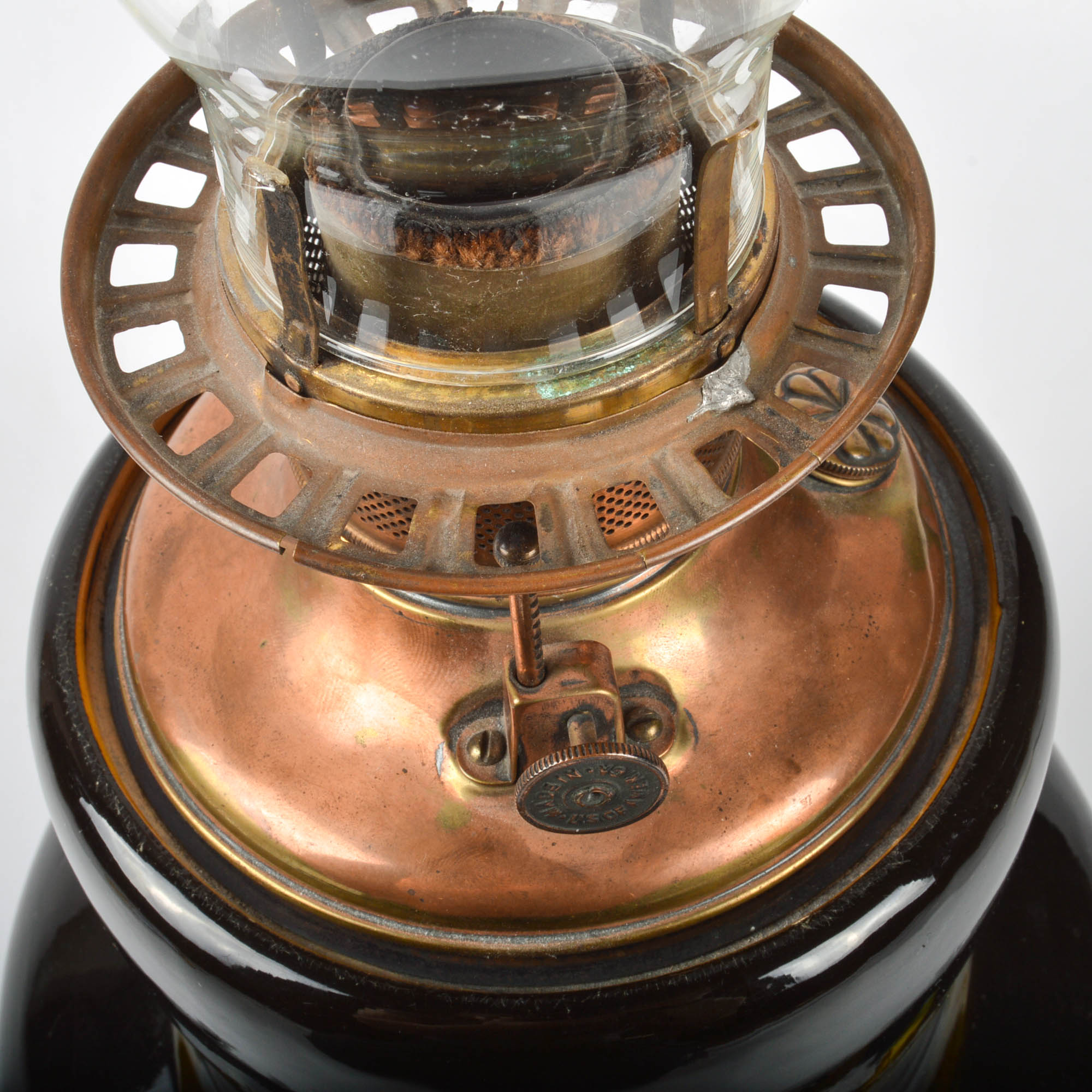 Antique Weller Font Lamp