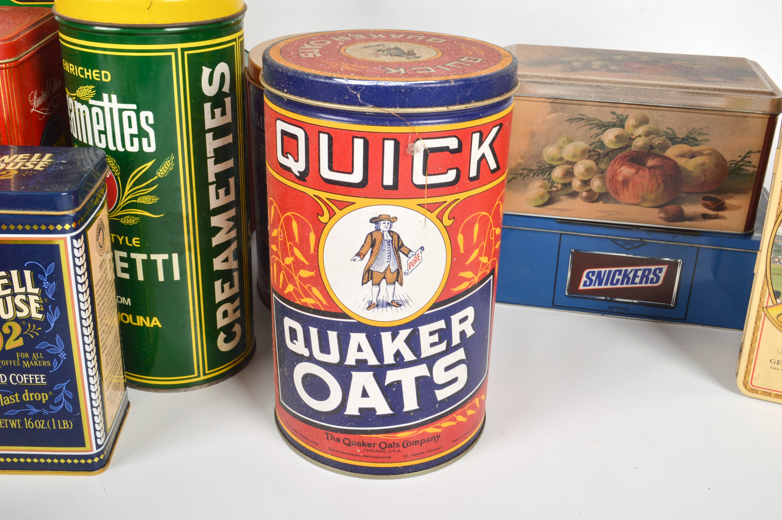 Assorted Vintage and Reproduction Tins