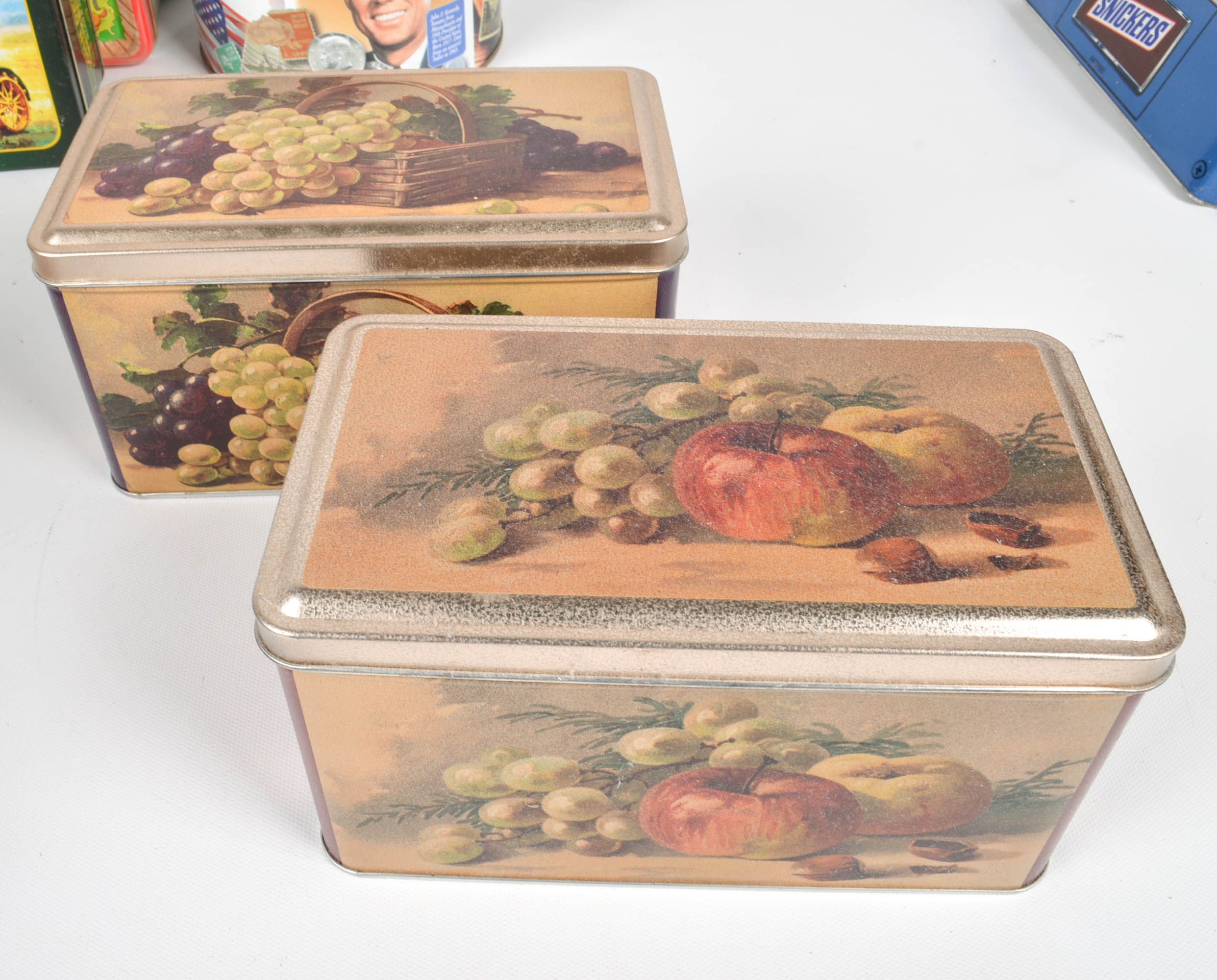 Assorted Vintage and Reproduction Tins