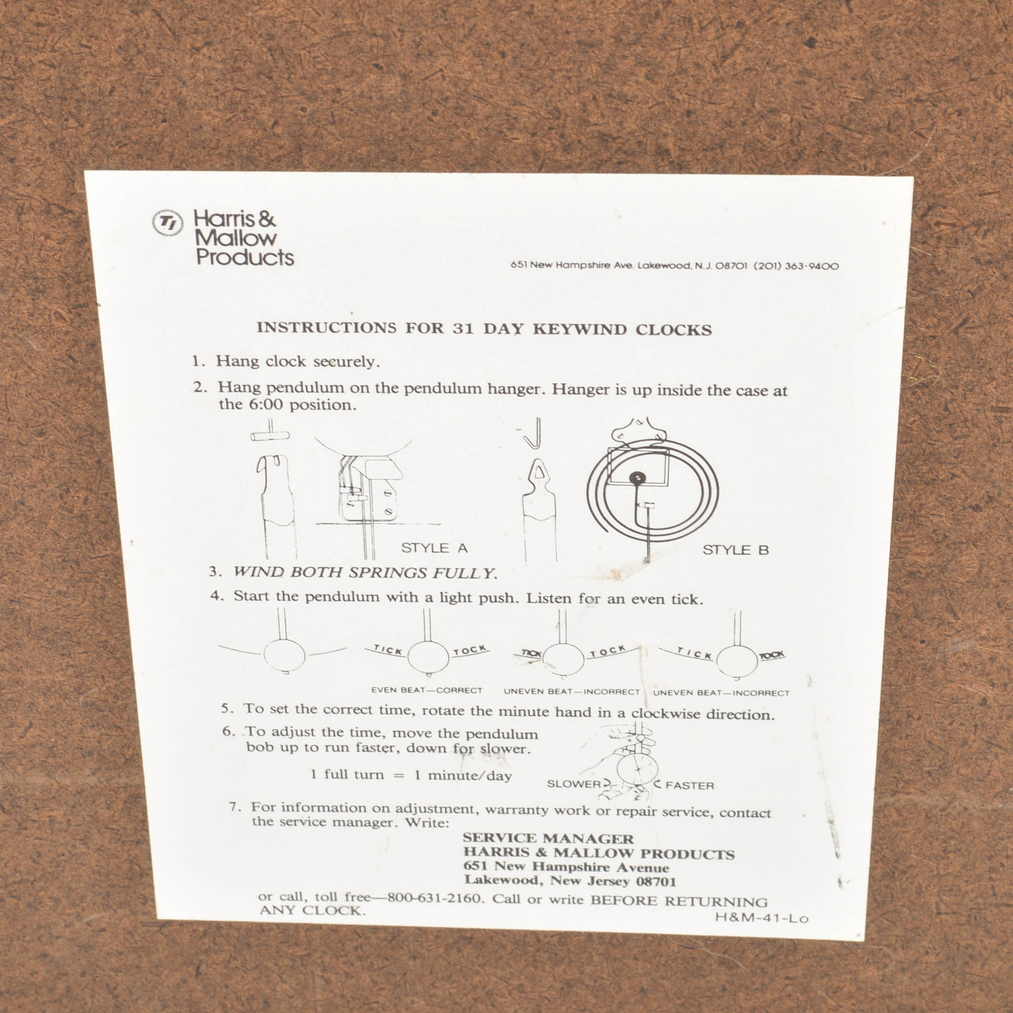 Verichron 31-Day Wall Clock