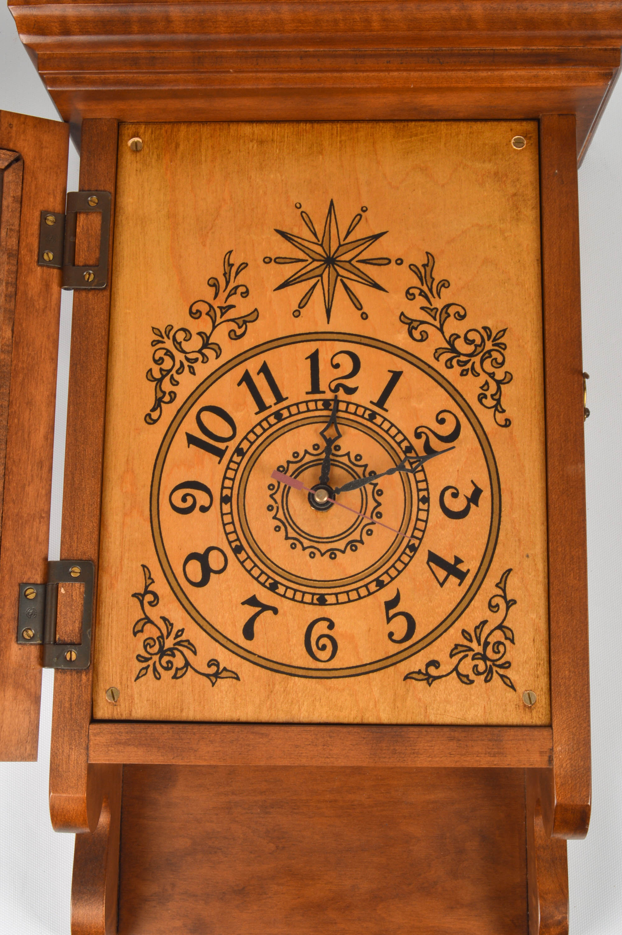Tell City Wall Clock and Curio Cabinet