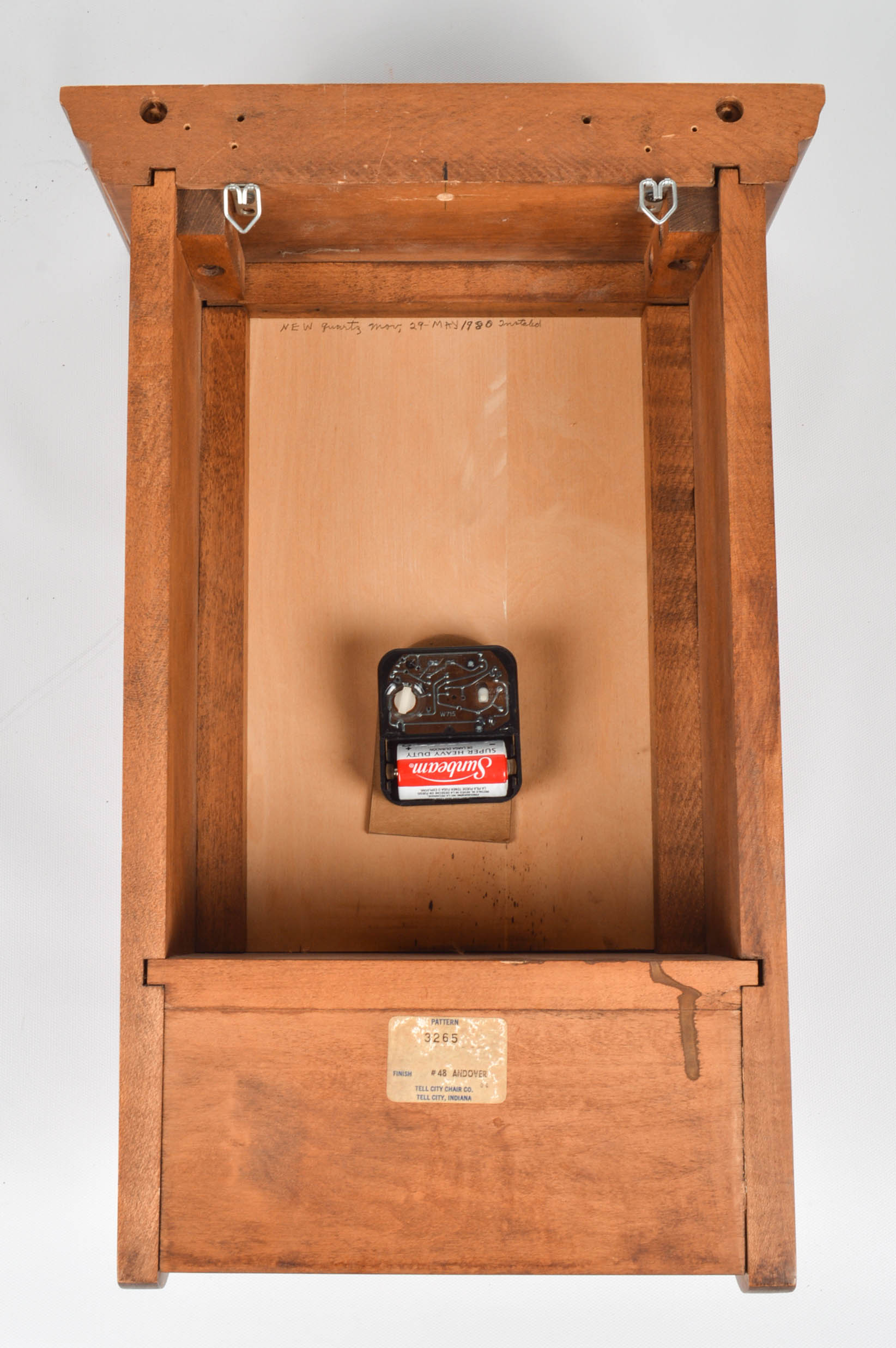 Tell City Wall Clock and Curio Cabinet