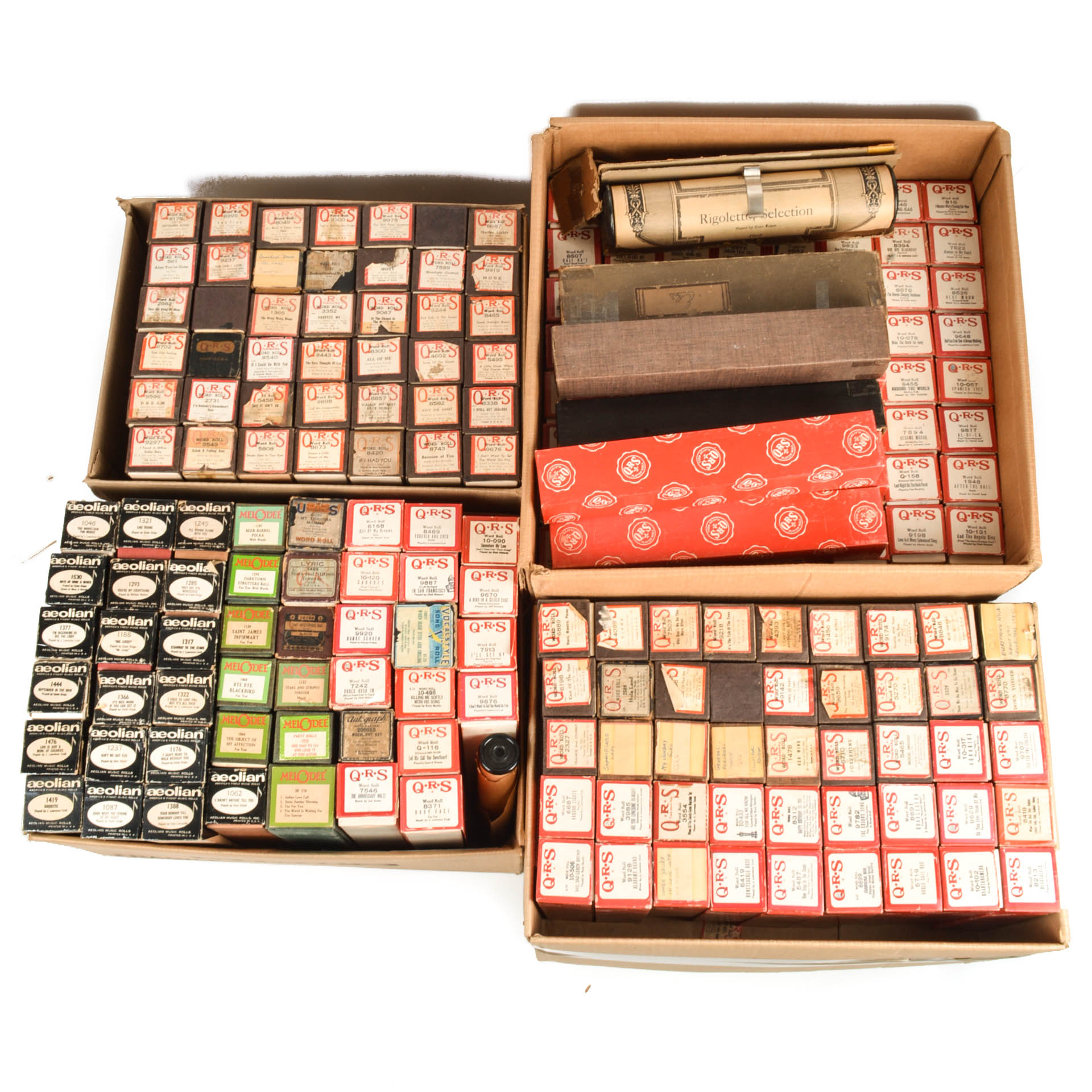 Over 200 Vintage Player Piano Rolls