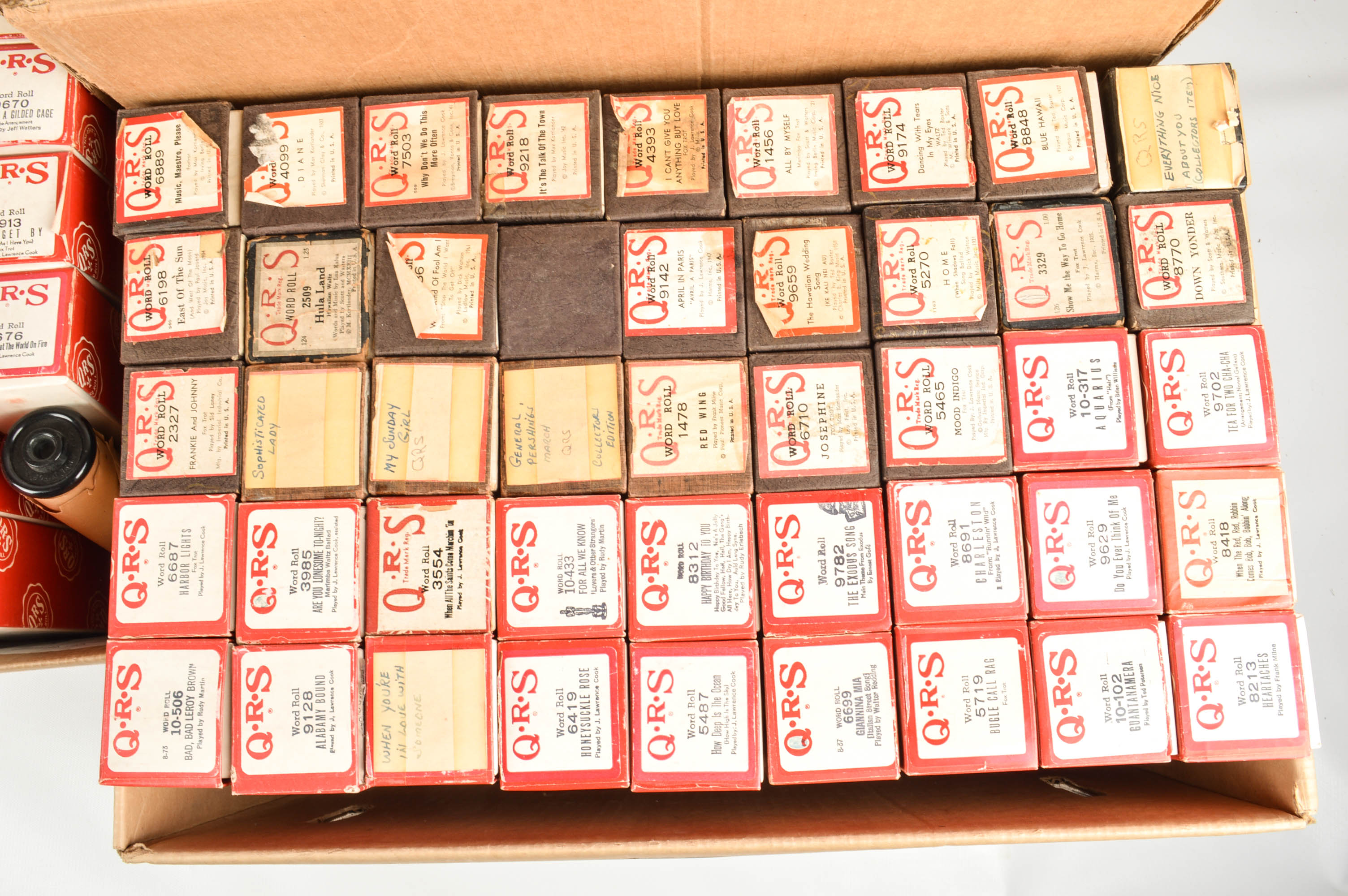 Over 200 Vintage Player Piano Rolls