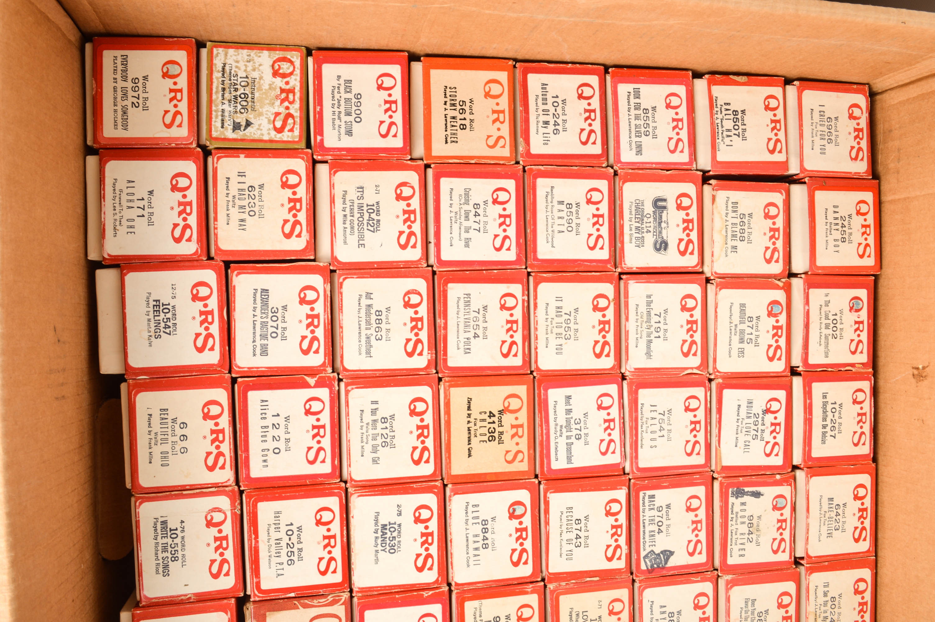 Over 200 Vintage Player Piano Rolls
