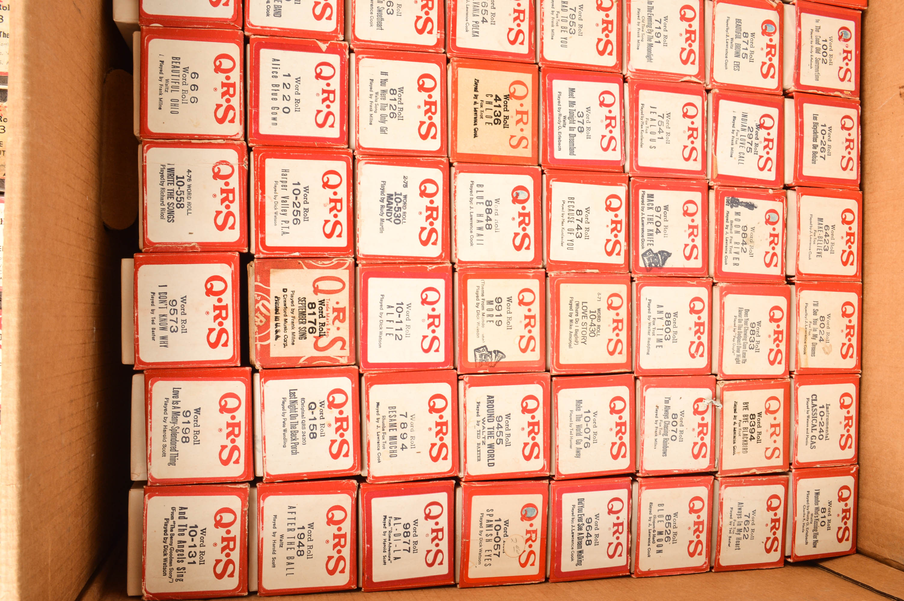 Over 200 Vintage Player Piano Rolls