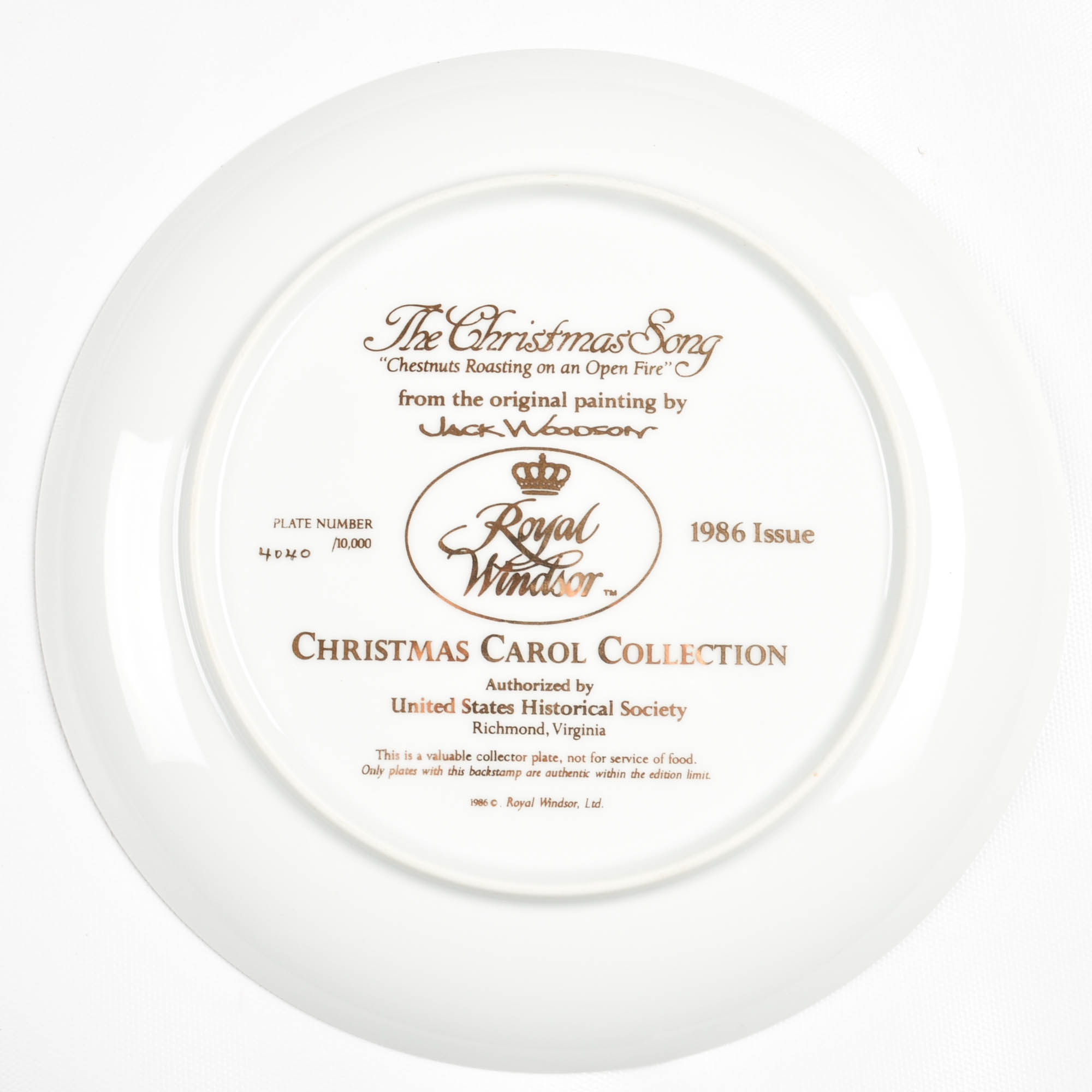 Royal Windsor And Avon Christmas Plate Collection