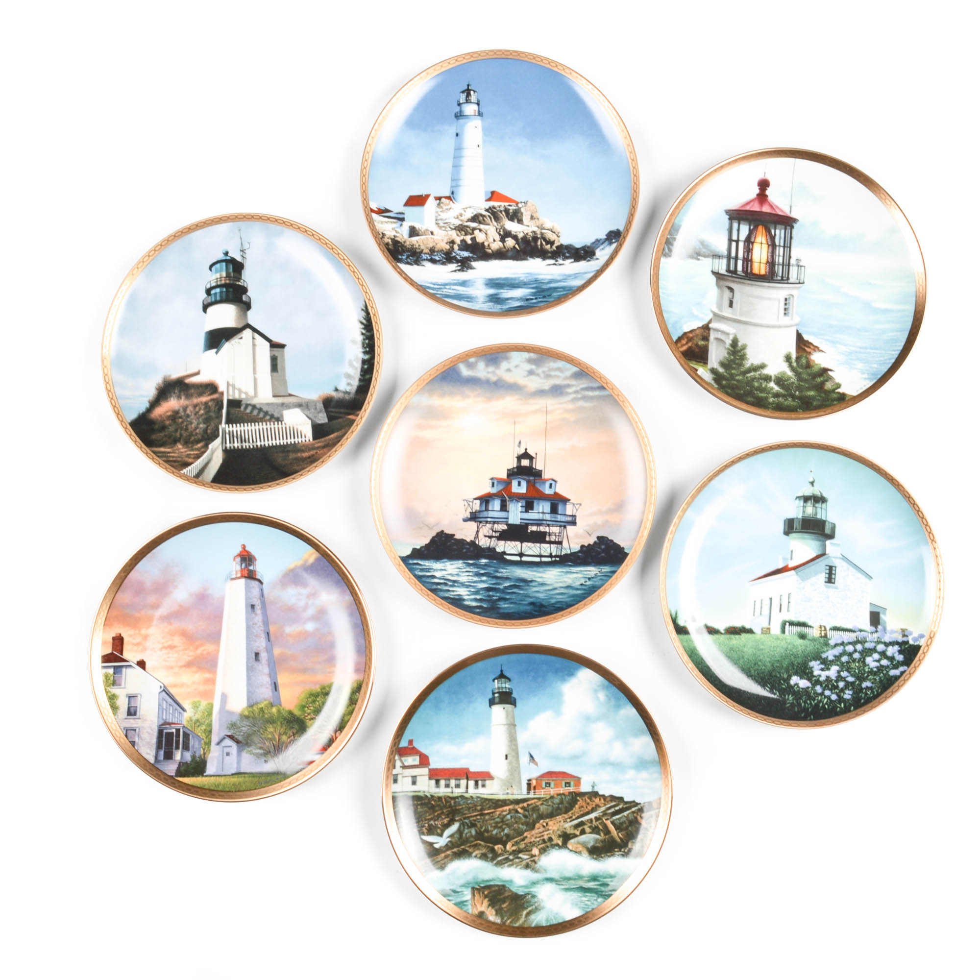 "The American Lighthouses" Plate Collection By Hamilton
