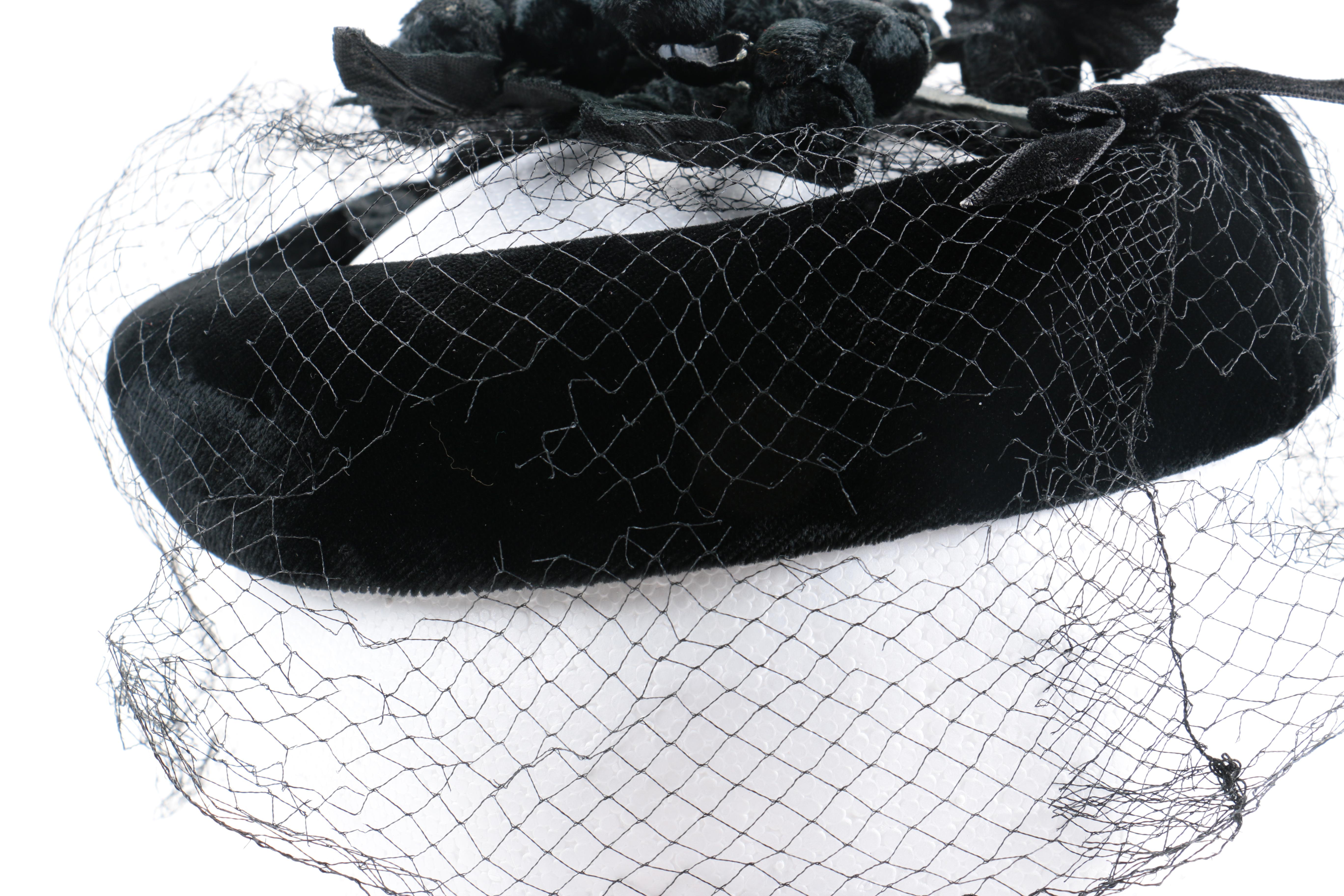 Vintage Netted Floral Hat