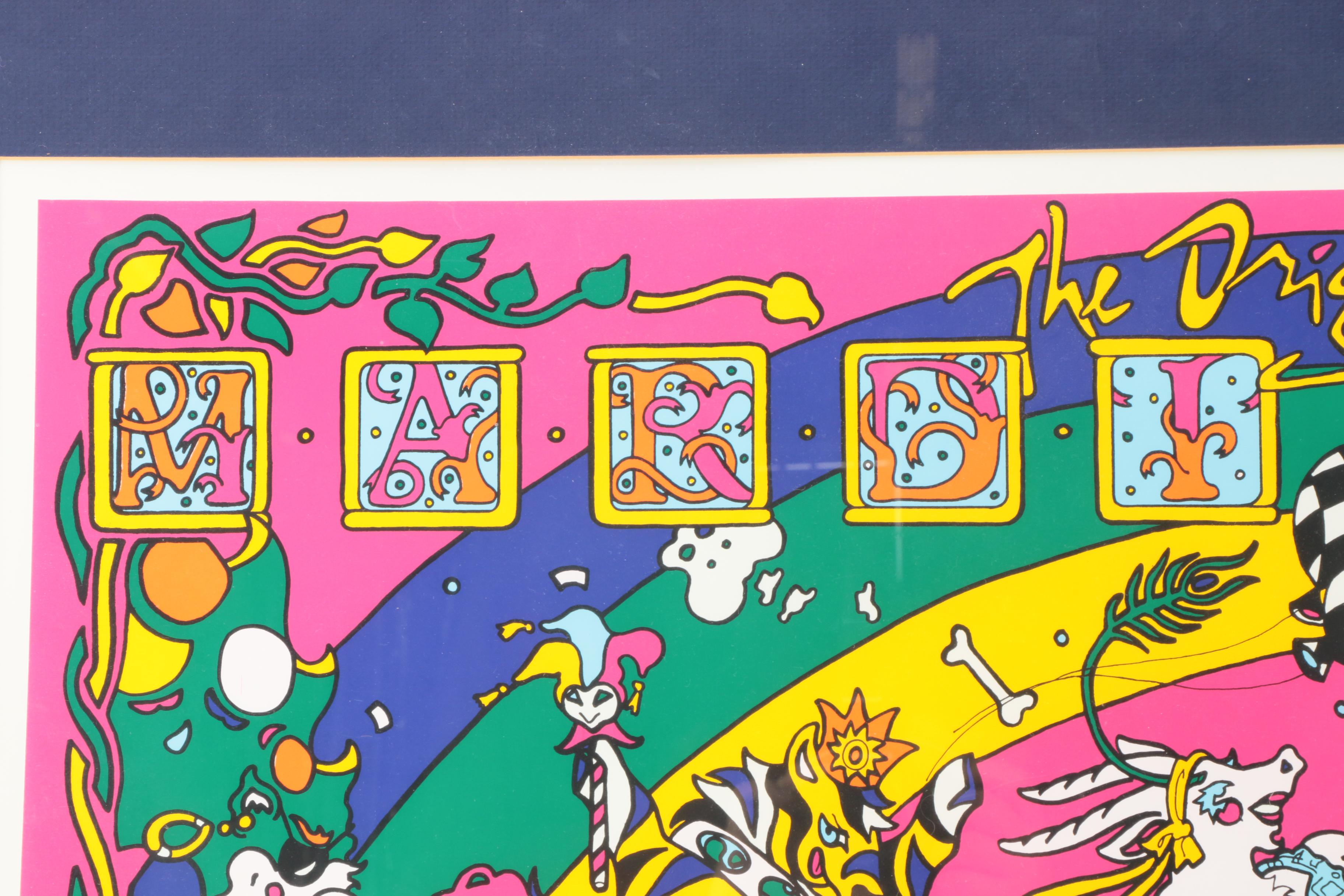 C.L. Cunningham Signed Serigraph "The Original Mardi Gras Mobile 1988"