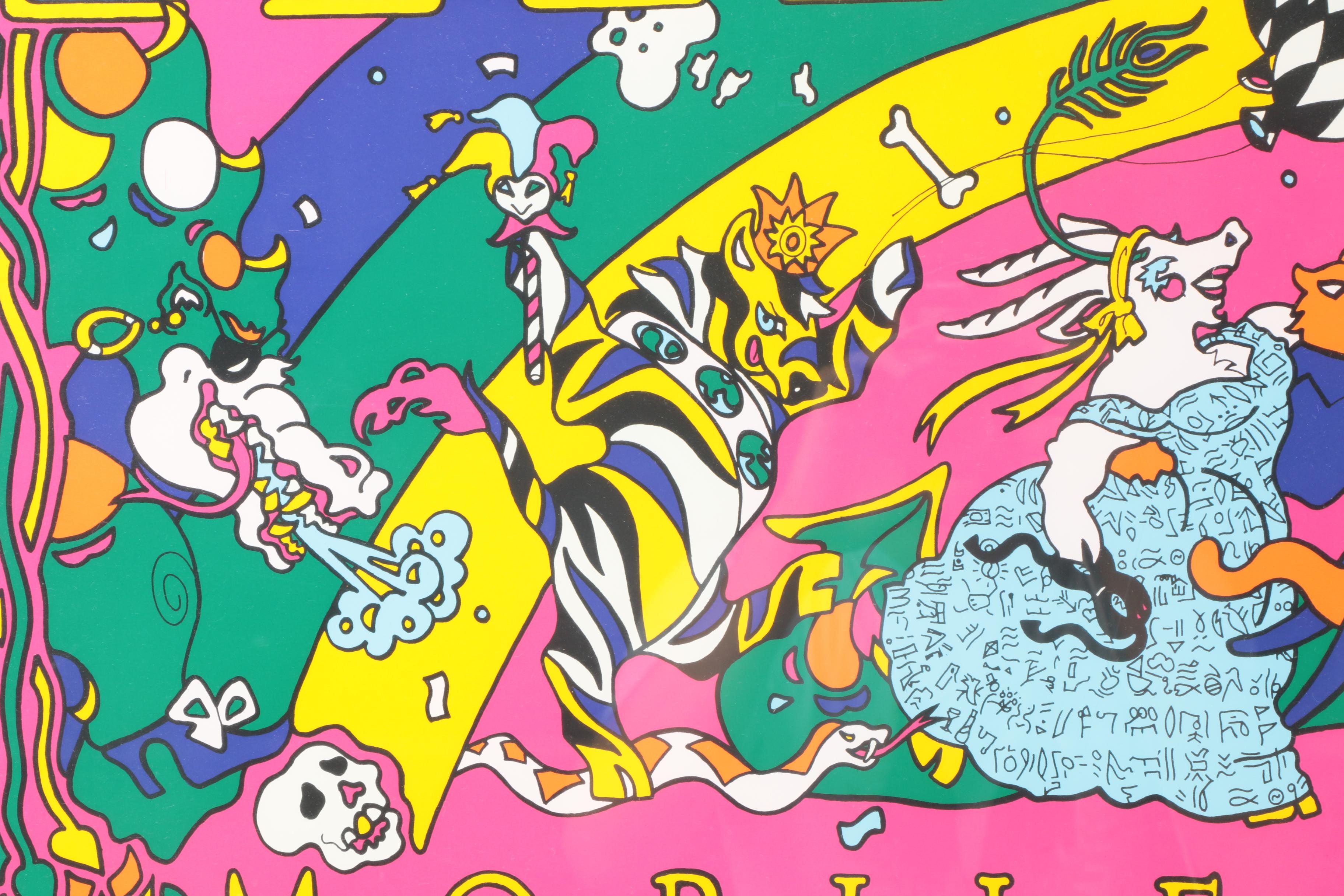 C.L. Cunningham Signed Serigraph "The Original Mardi Gras Mobile 1988"