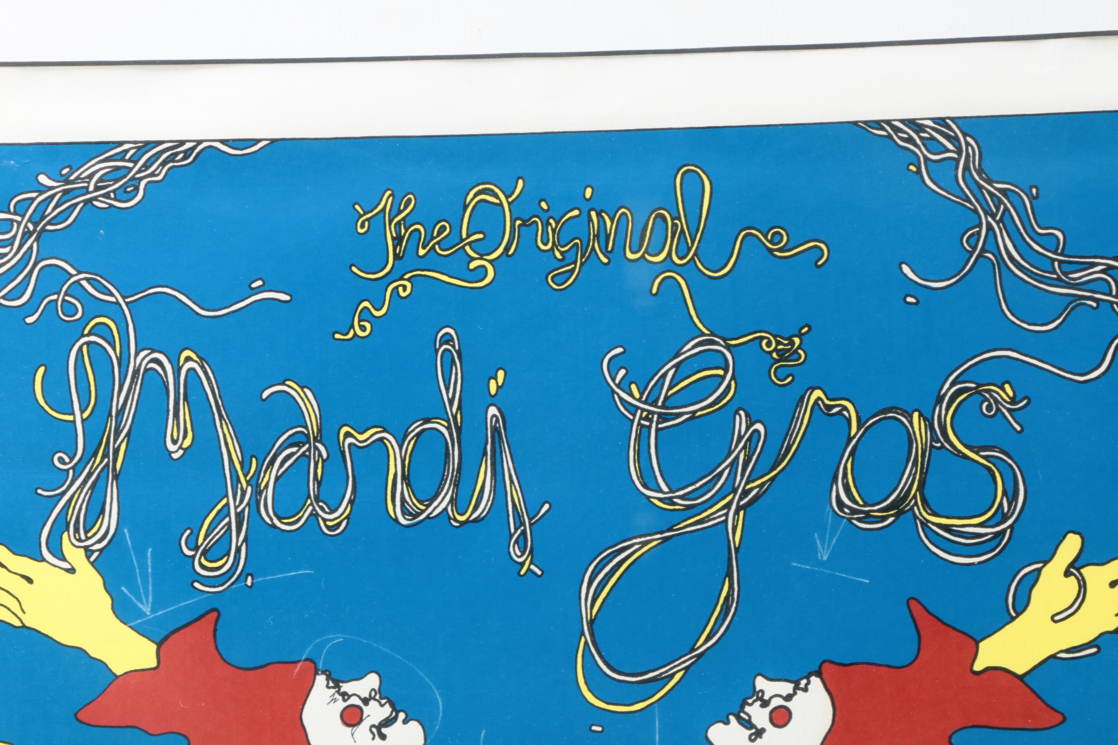 C.L. Cunningham Artist Proof Serigraph on Paper for "The Original Mardi Gras" in Mobile