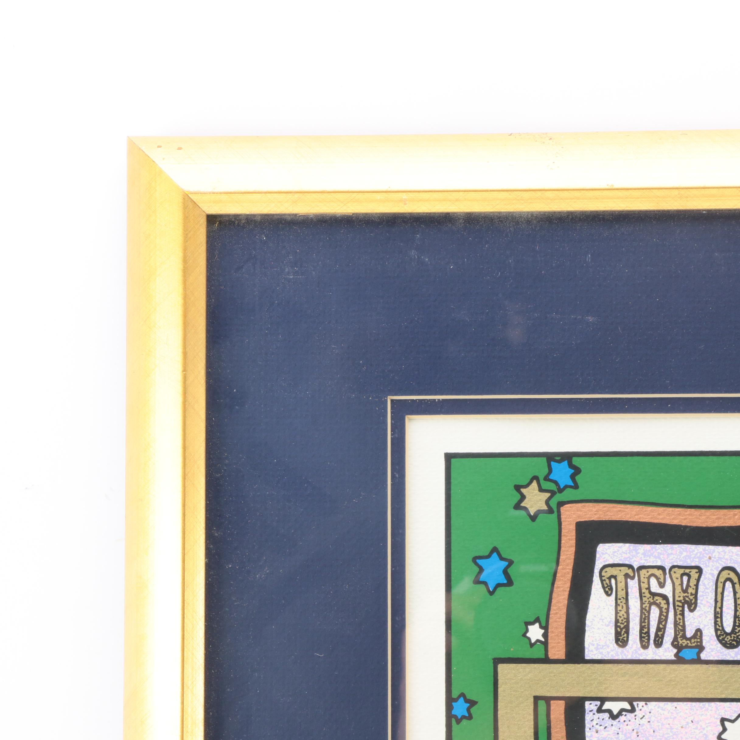 C.L. Cunningham Signed Serigraph on Paper "Queenie"