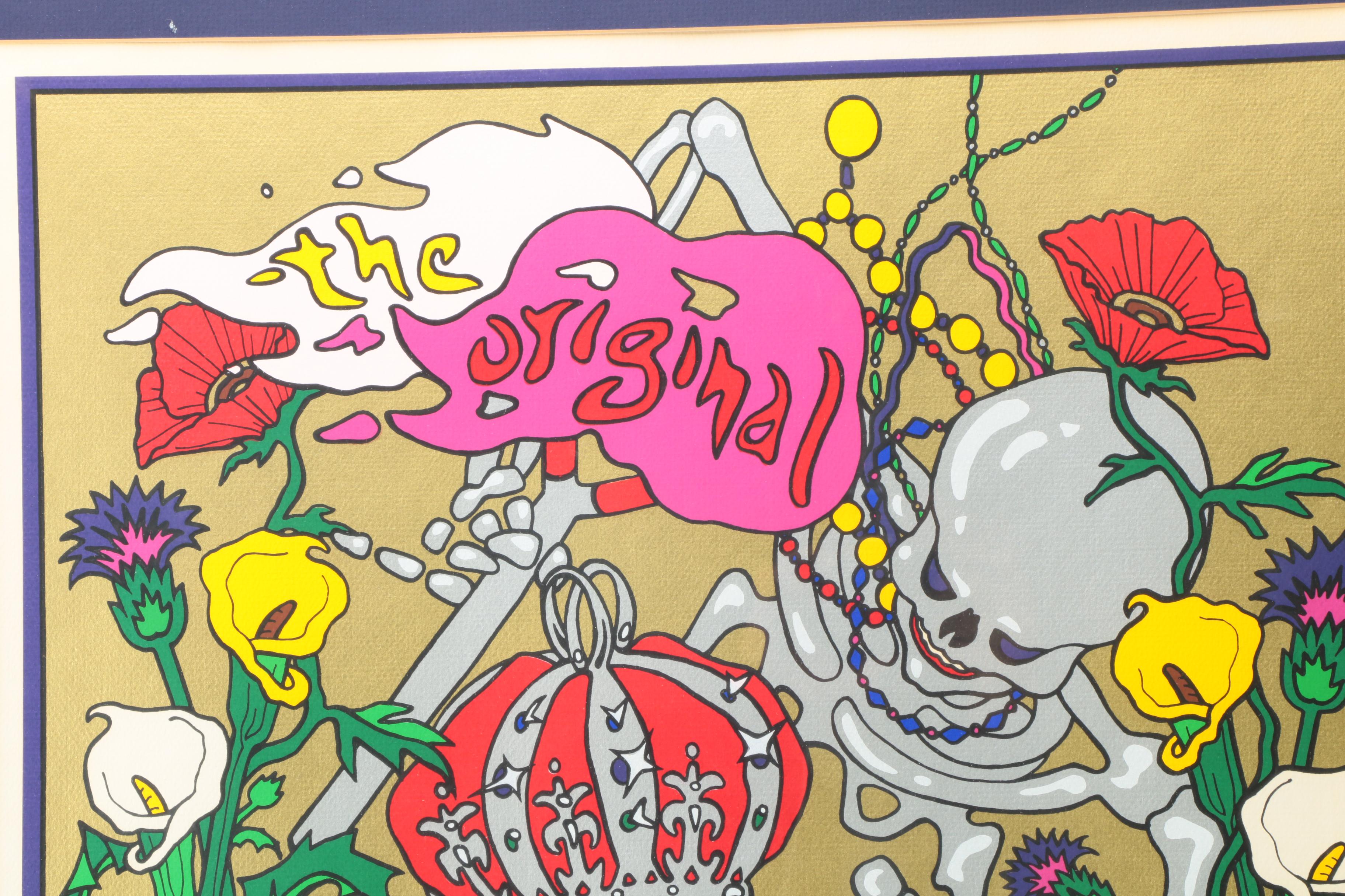 C.L. Cunningham Signed Serigraph on Paper "The Original Mardi Gras Mobile 1989"