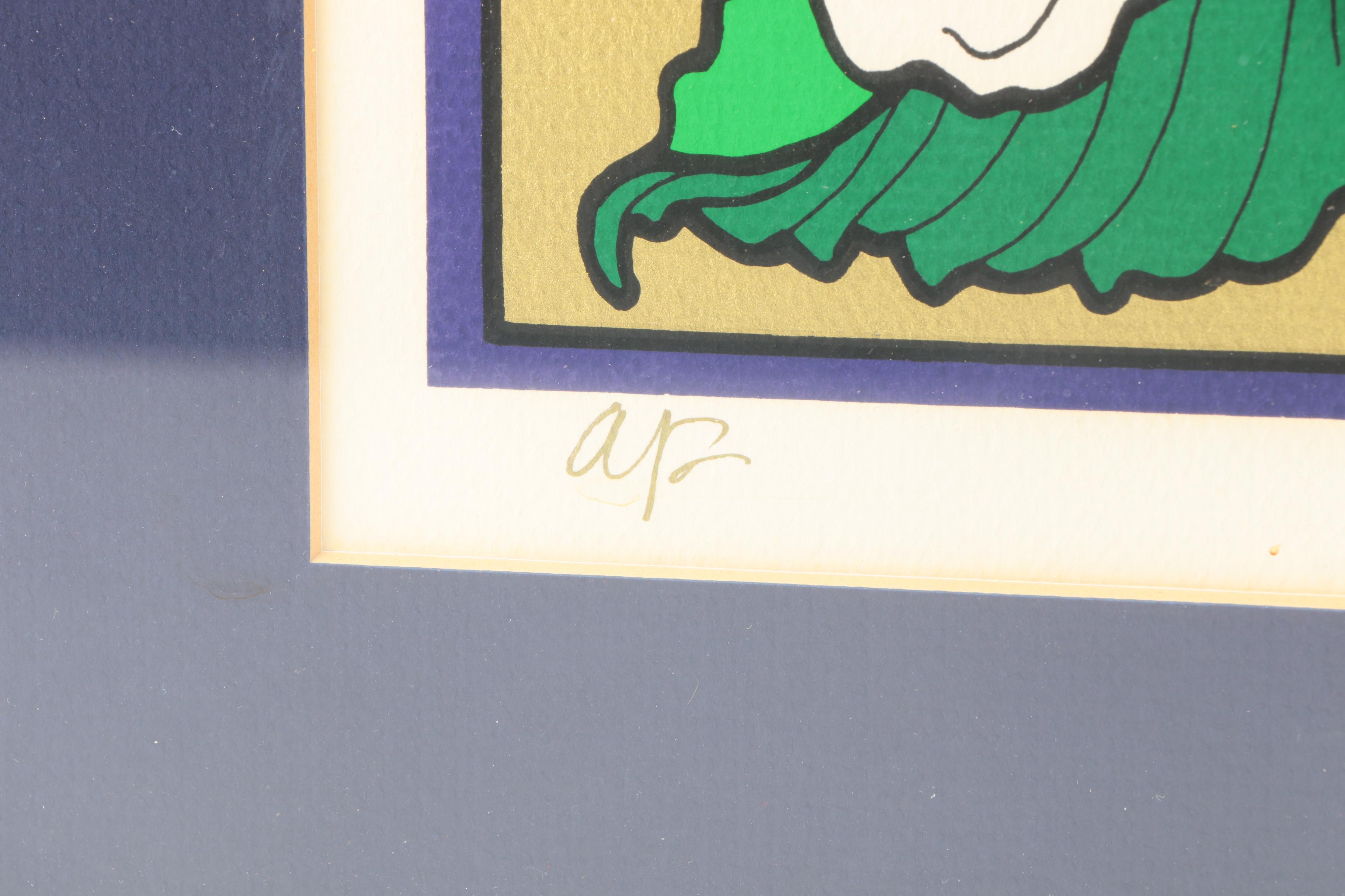 C.L. Cunningham Signed Serigraph on Paper "The Original Mardi Gras Mobile 1989"