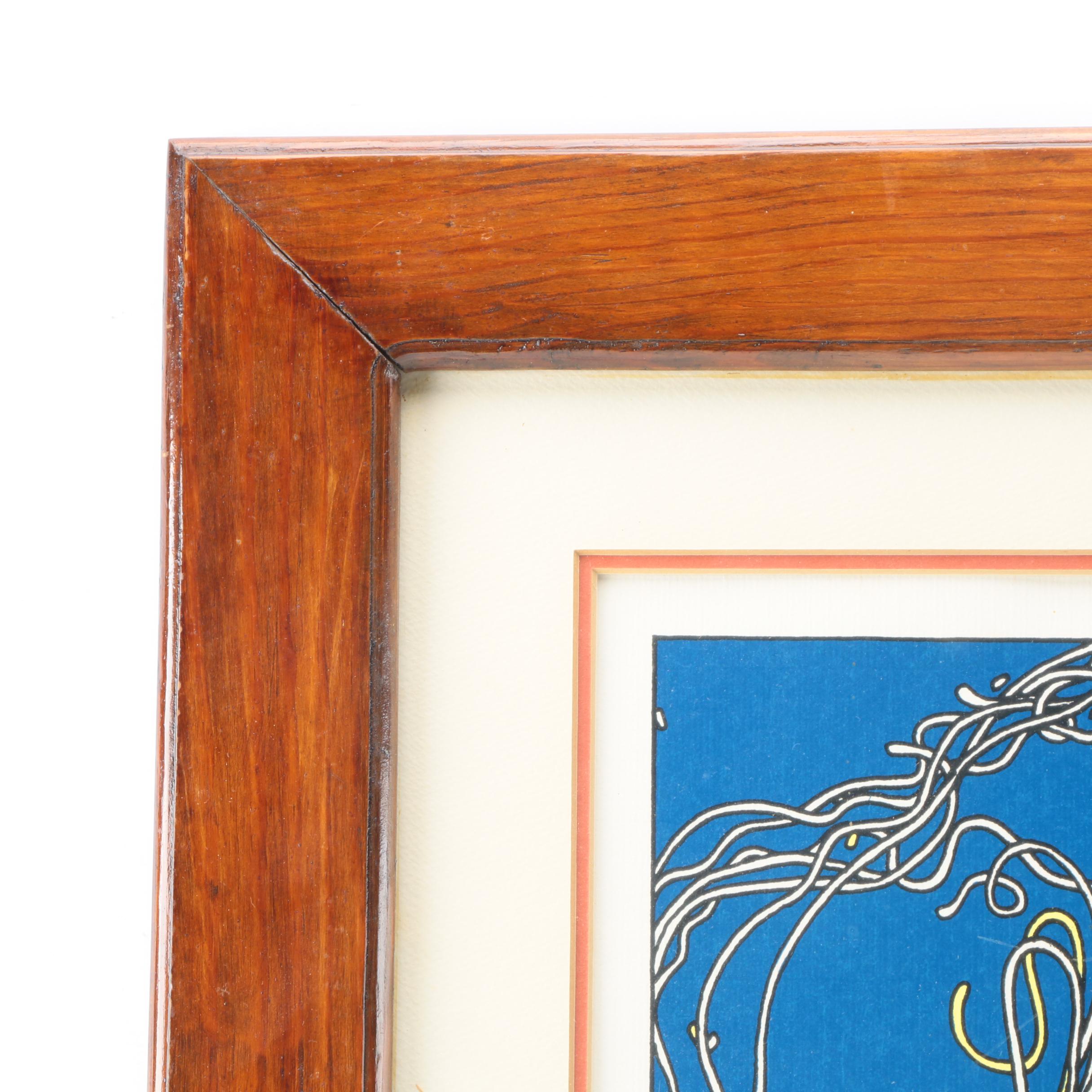 C.L. Cunningham Signed Serigraph on Paper "The Original Mardi Gras Mobile"