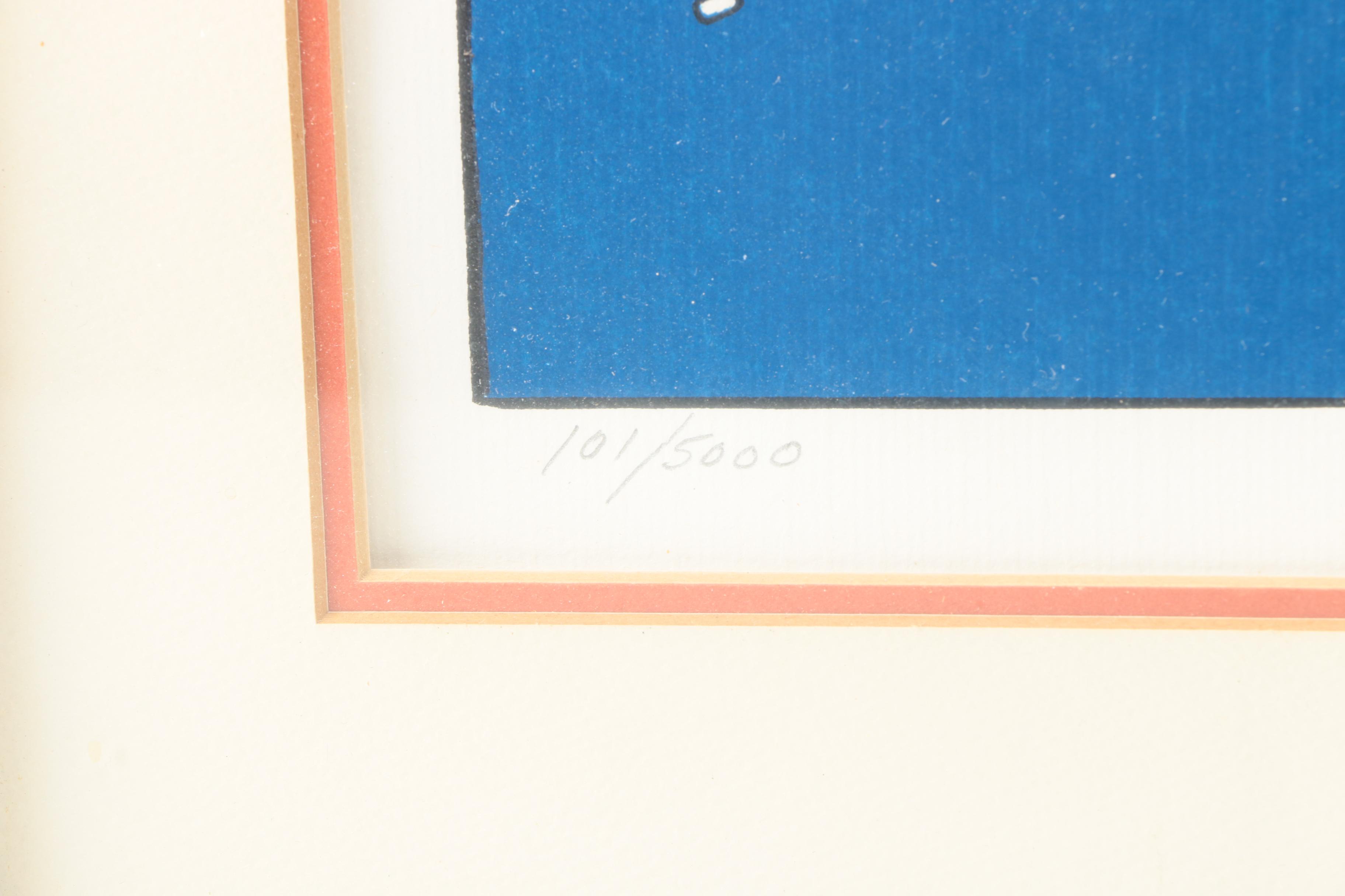 C.L. Cunningham Signed Serigraph on Paper "The Original Mardi Gras Mobile"