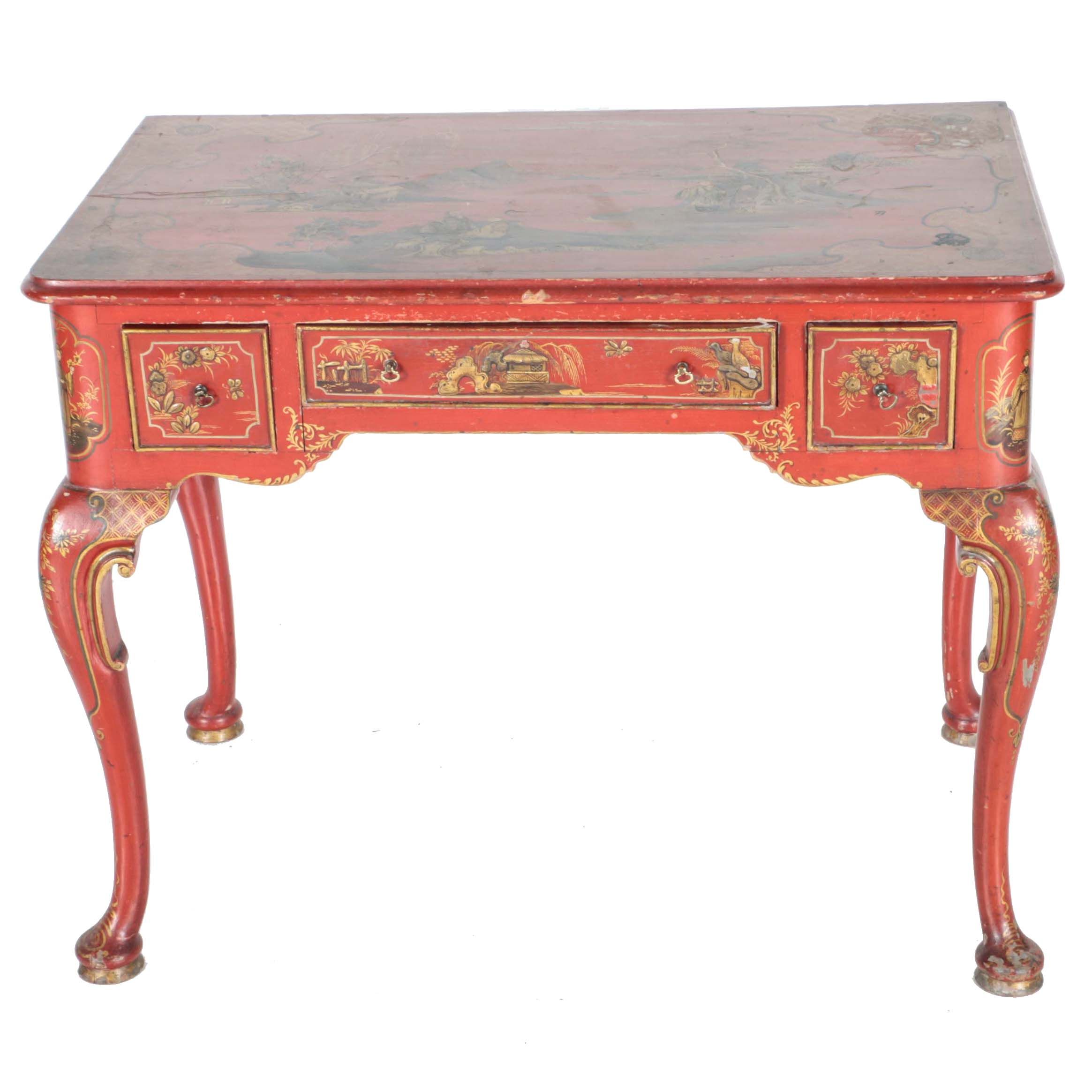 Vintage Chinoiserie Writing Desk