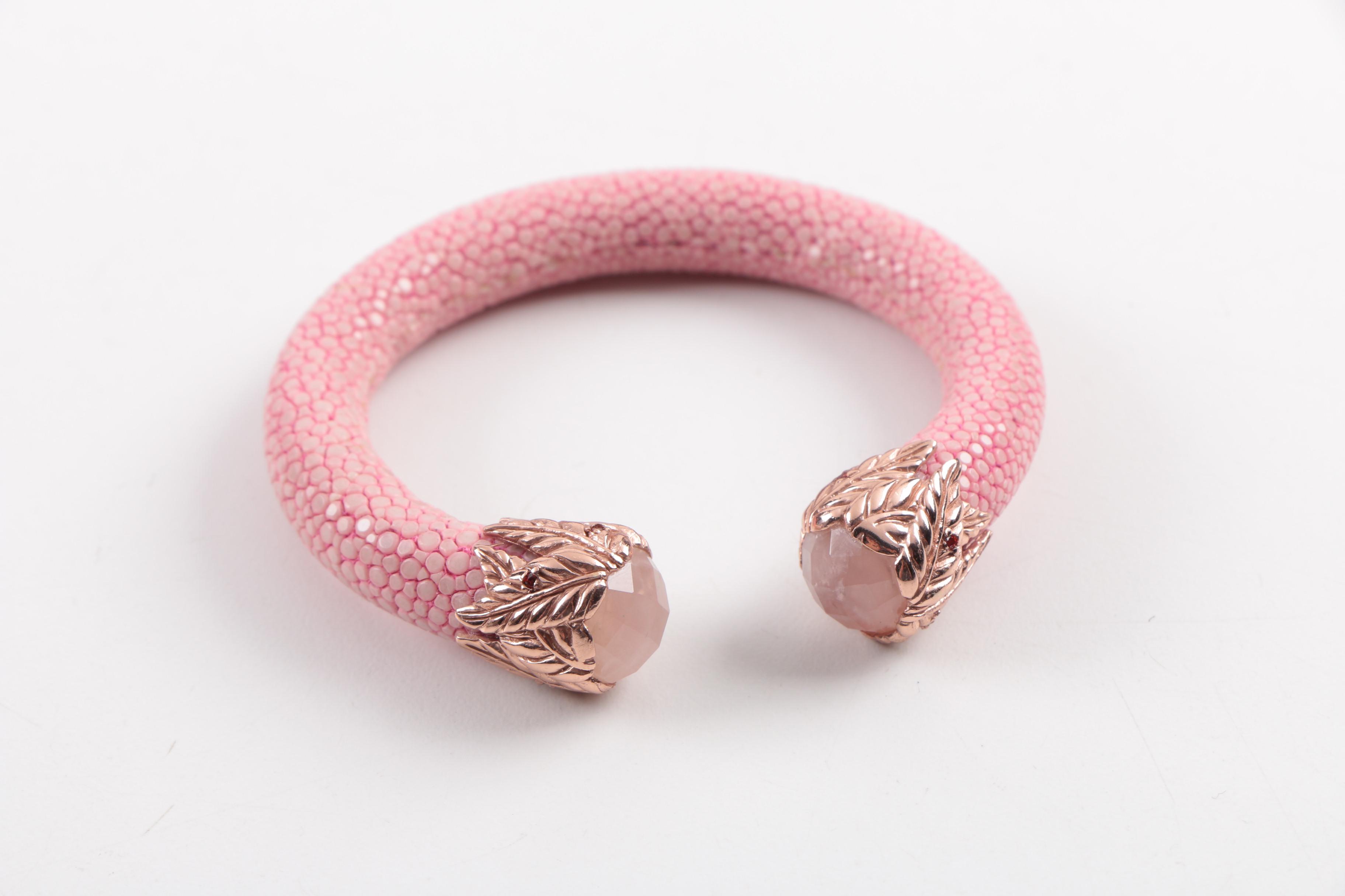 Bracelets and Watch With Rose Quartz and Aventurine