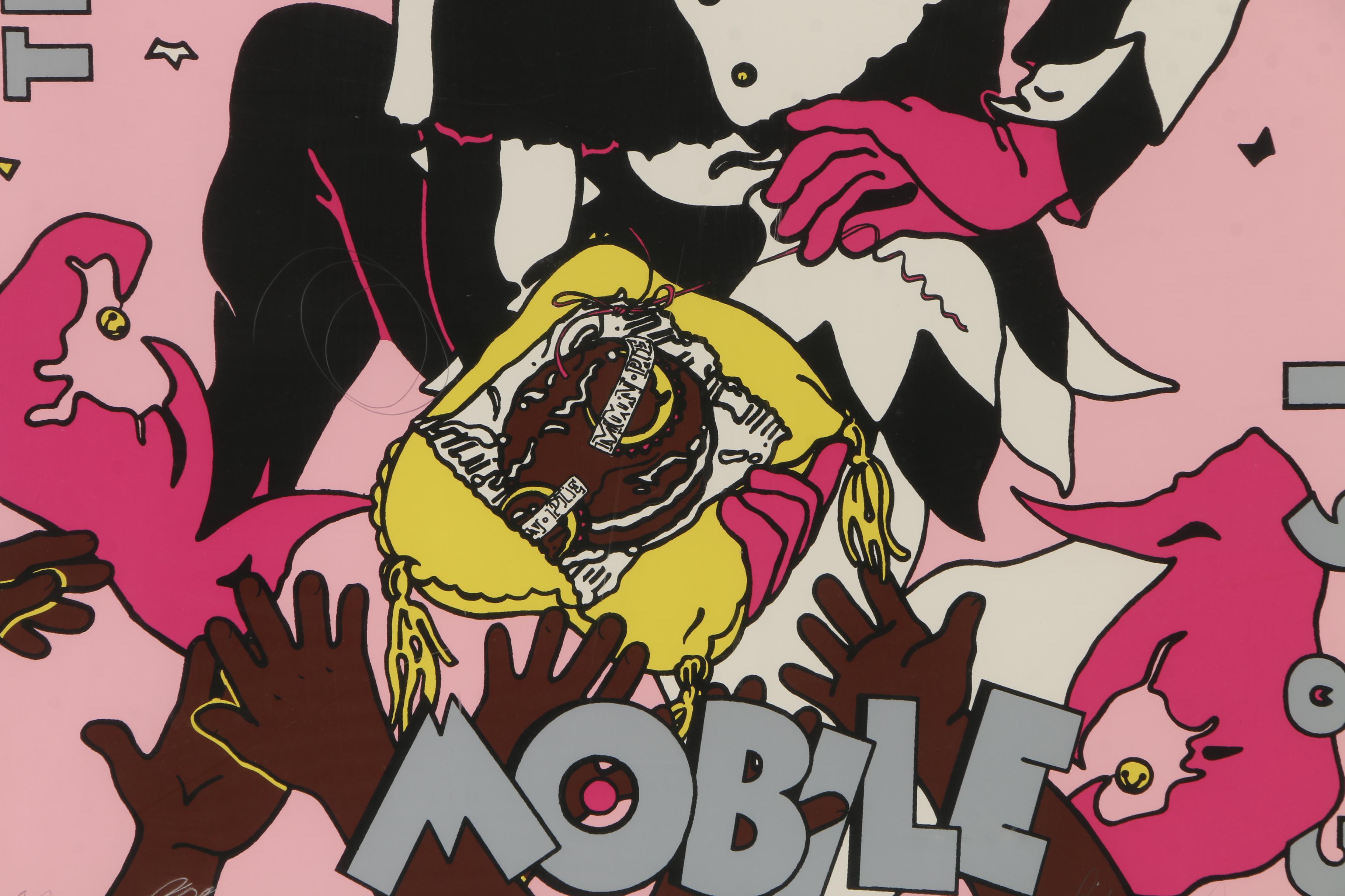 C.L. Cunningham Serigraph on Paper "The Original Mardi Gras, Mobile 1985"