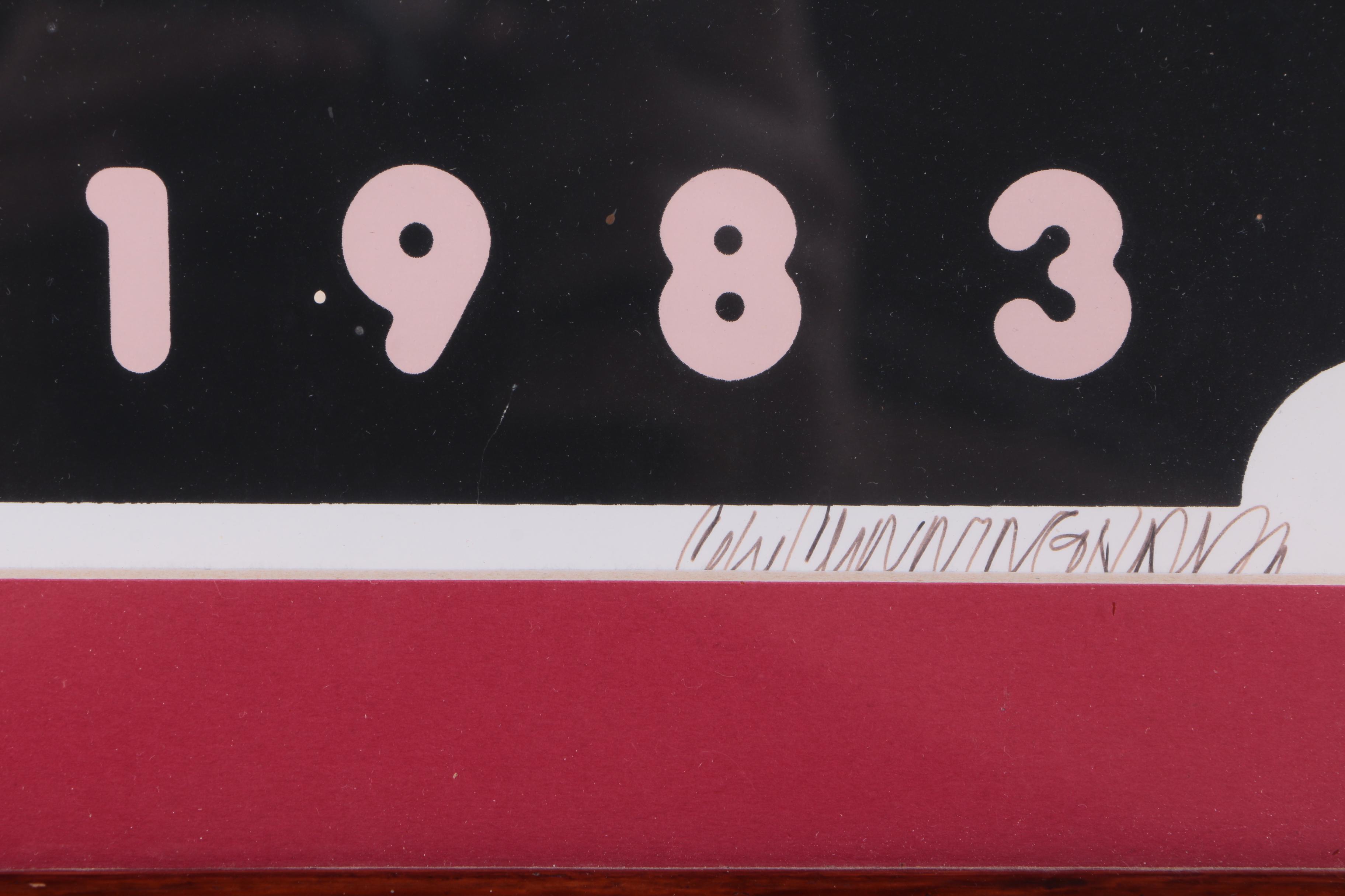 C.L. Cunningham Serigraph on Paper "The Original Mardi Gras, Mobile 1983"