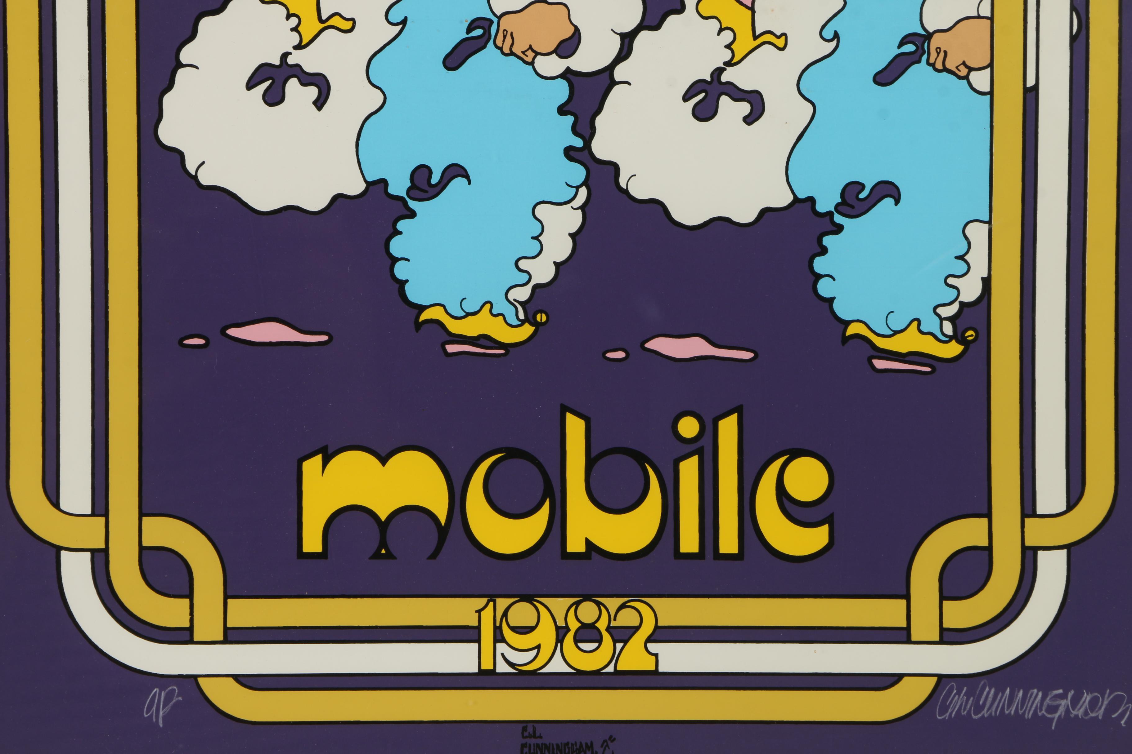 C.L. Cunningham Artist Proof Serigraph on Paper for "The Original Mardi Gras, Mobile 1982"