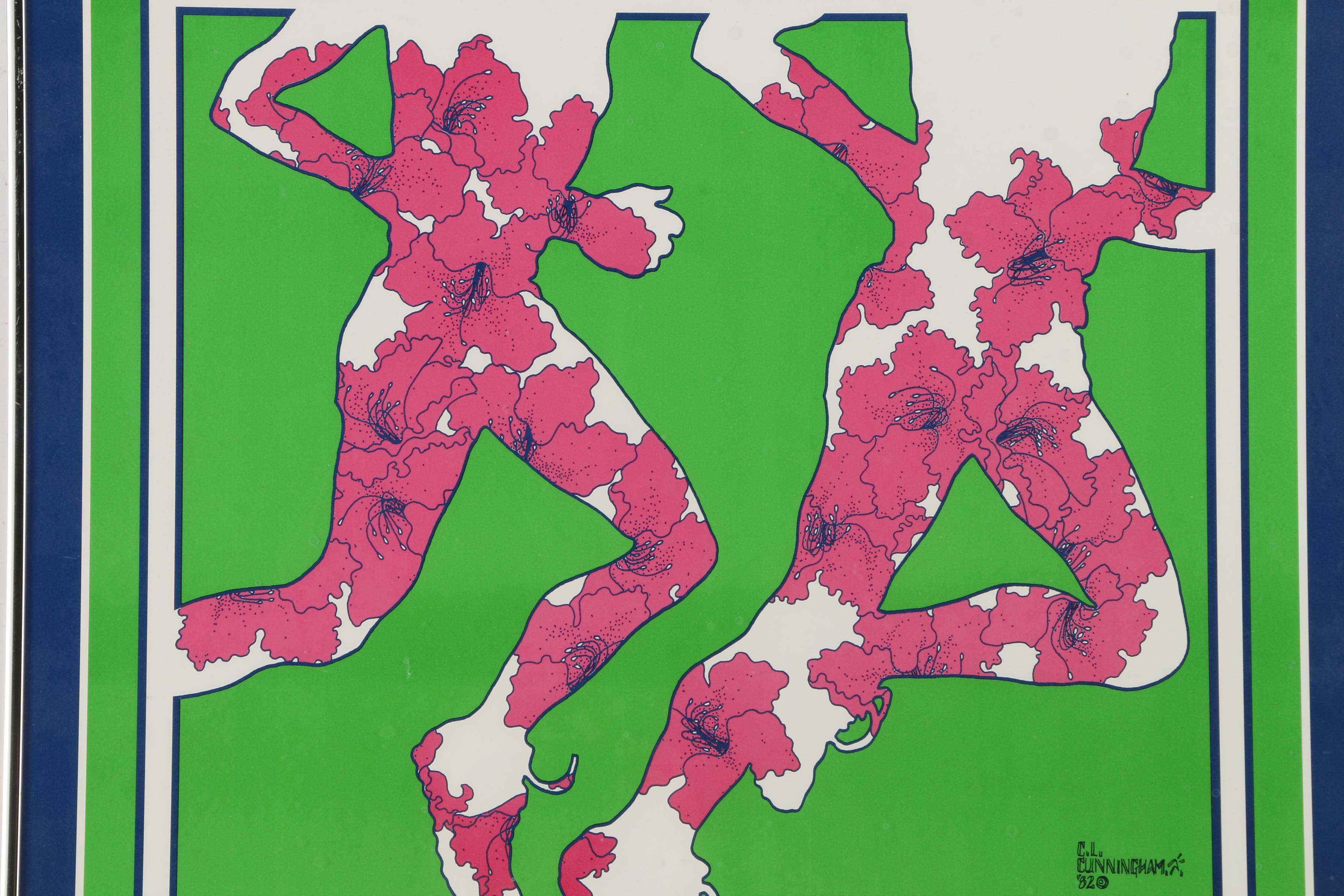 After C.L. Cunningham Vintage Print for the Mobile, Alabama "Azalea Trail Run"