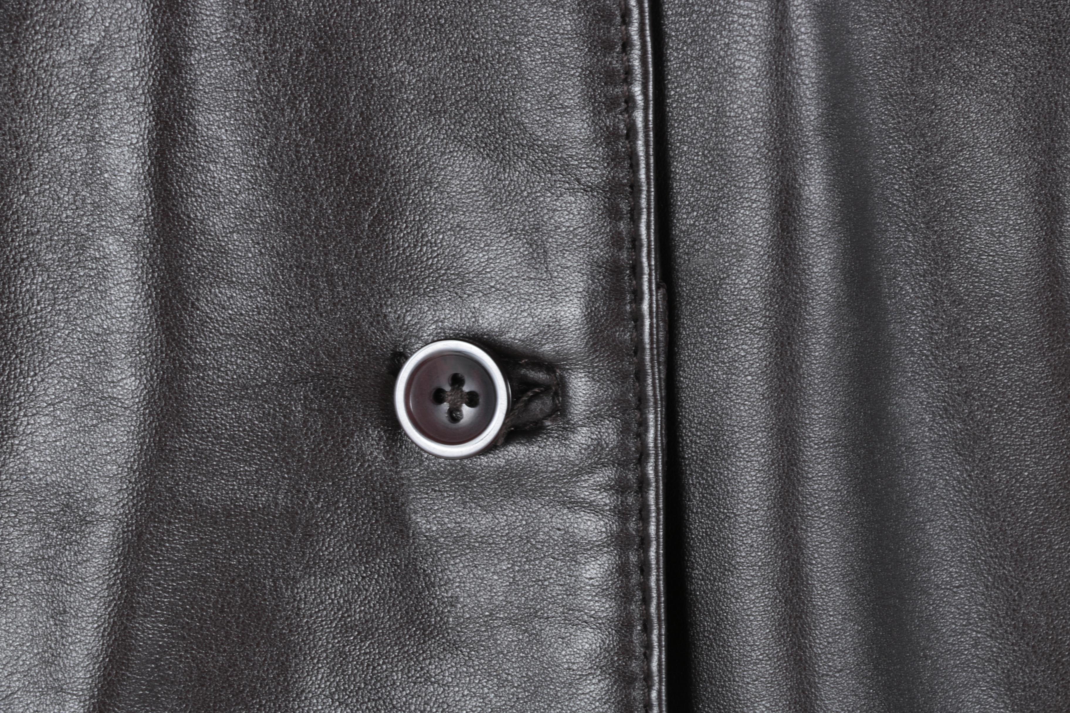 Black Leather and Knit Jacket by Peck & Peck