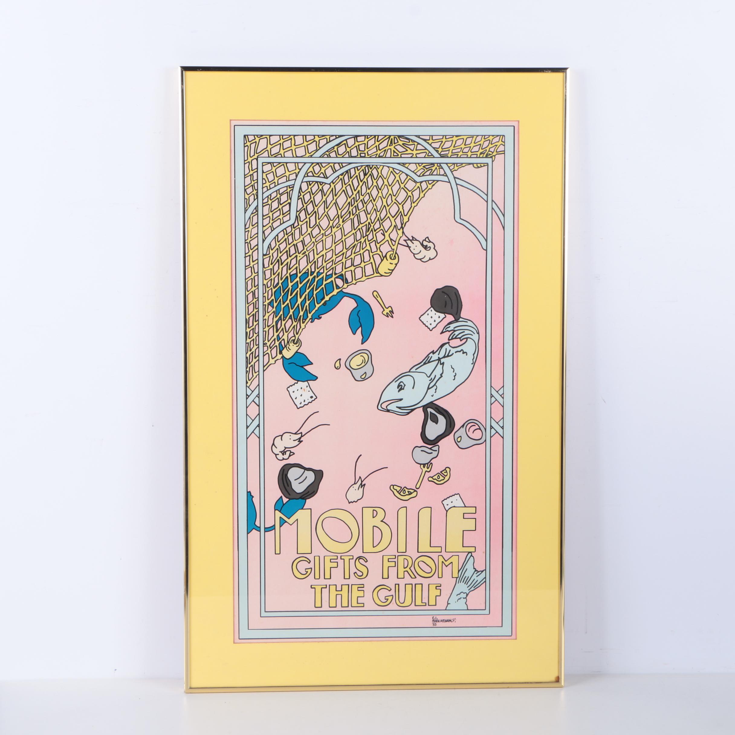 C.L. Cunningham Print for Mobile, Alabama