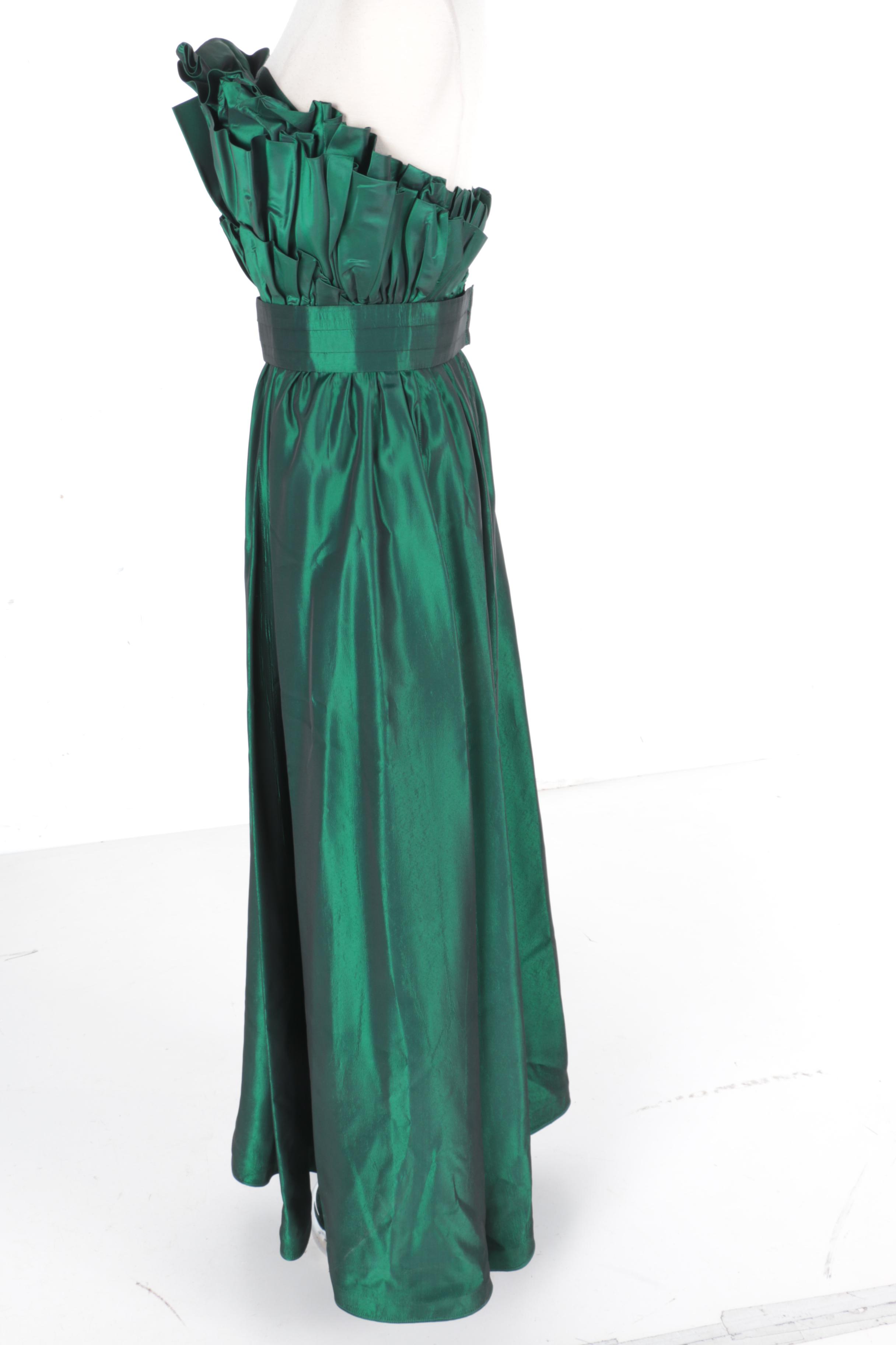 Vintage Strapless Taffeta Gown Worn by C.L. Cunningham
