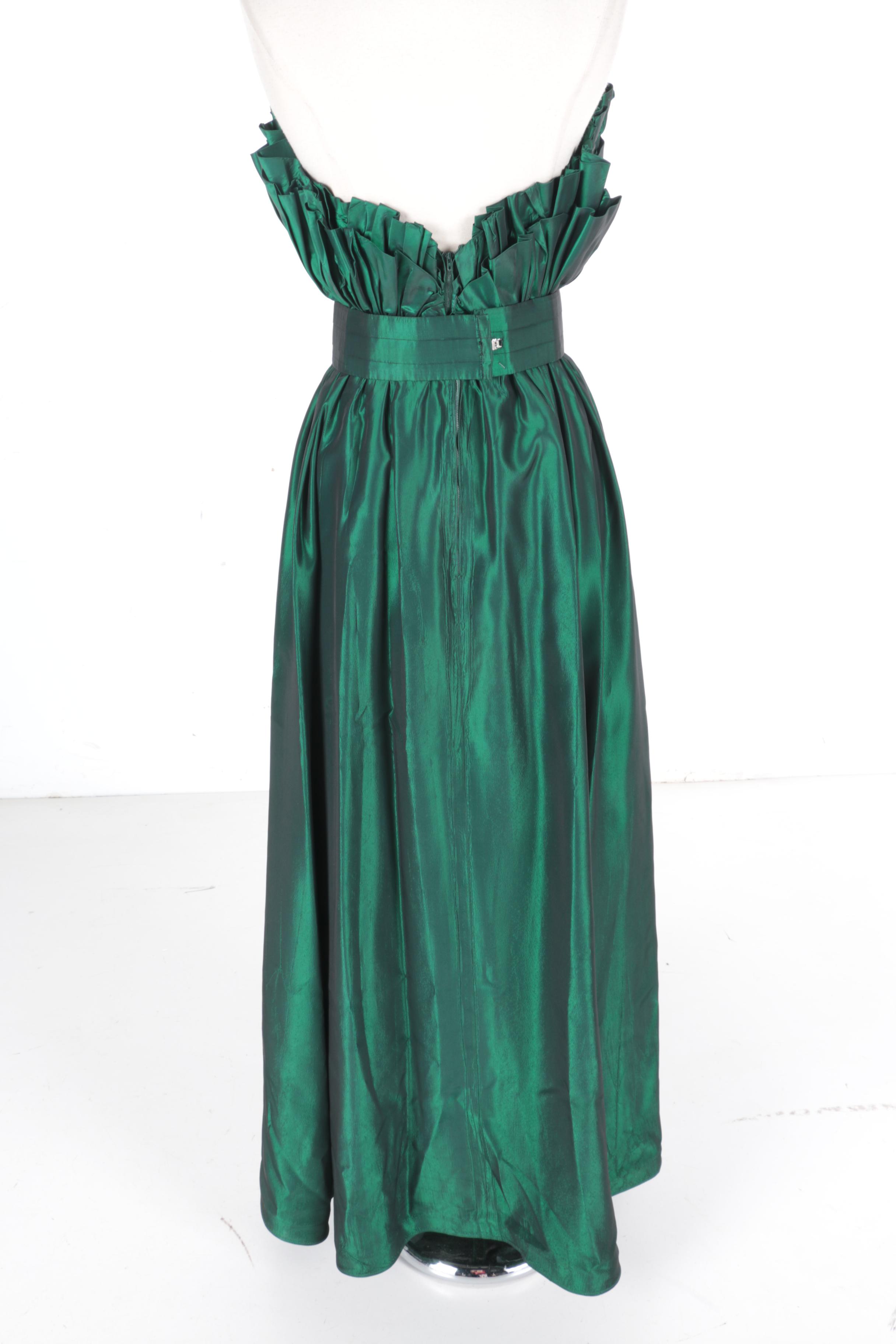 Vintage Strapless Taffeta Gown Worn by C.L. Cunningham