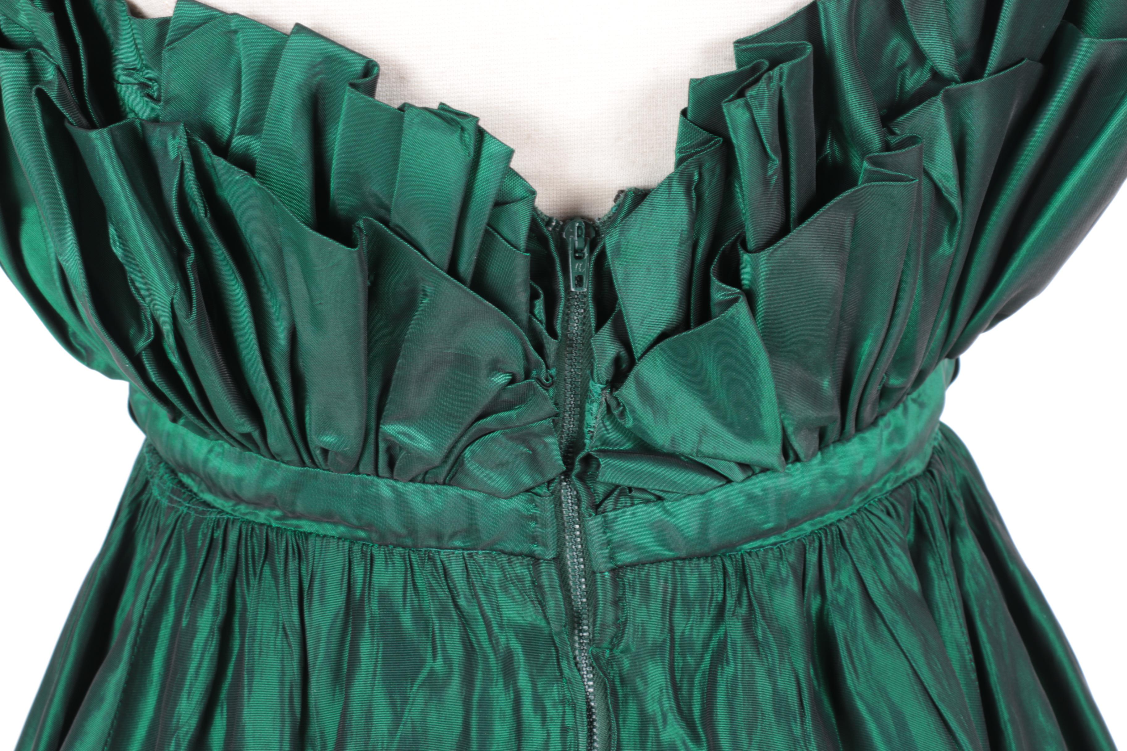 Vintage Strapless Taffeta Gown Worn by C.L. Cunningham