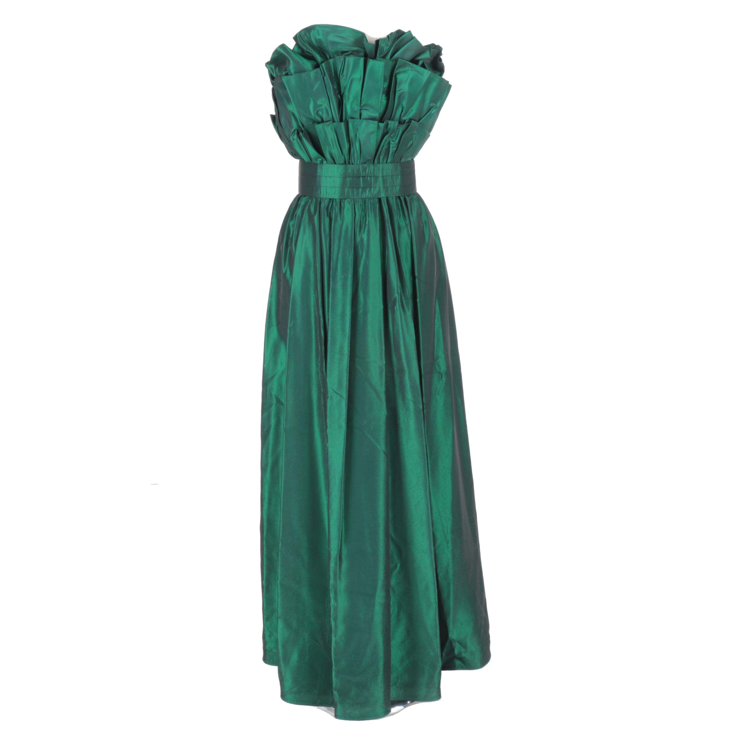 Vintage Strapless Taffeta Gown Worn by C.L. Cunningham
