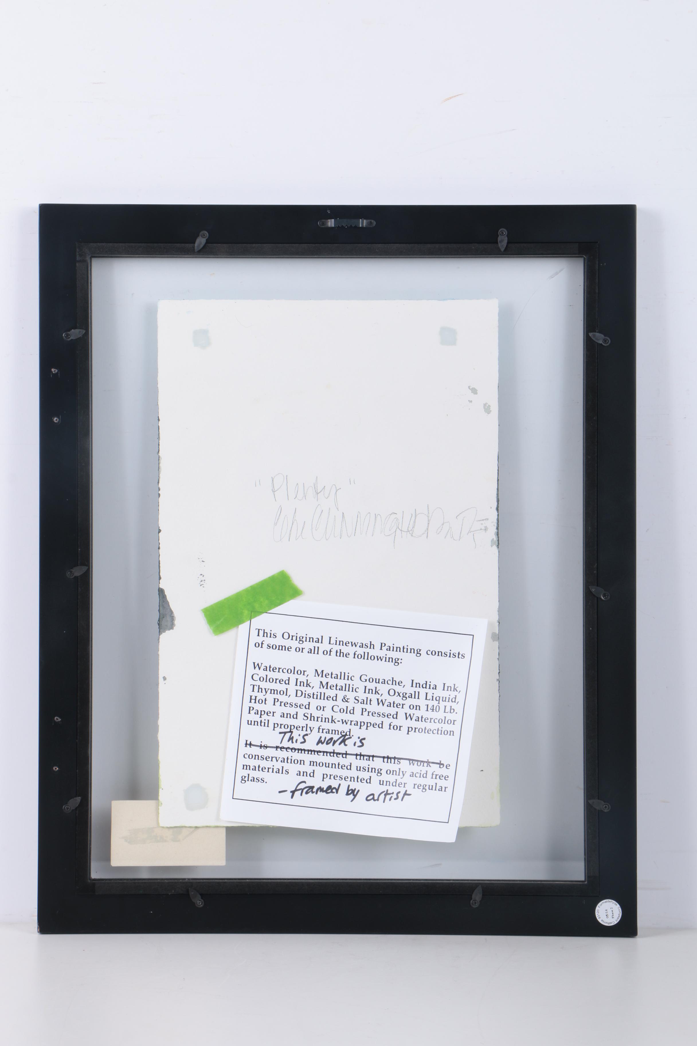 C.L. Cunningham Watercolor, Gouache, and Ink Painting on Paper "Plenty"