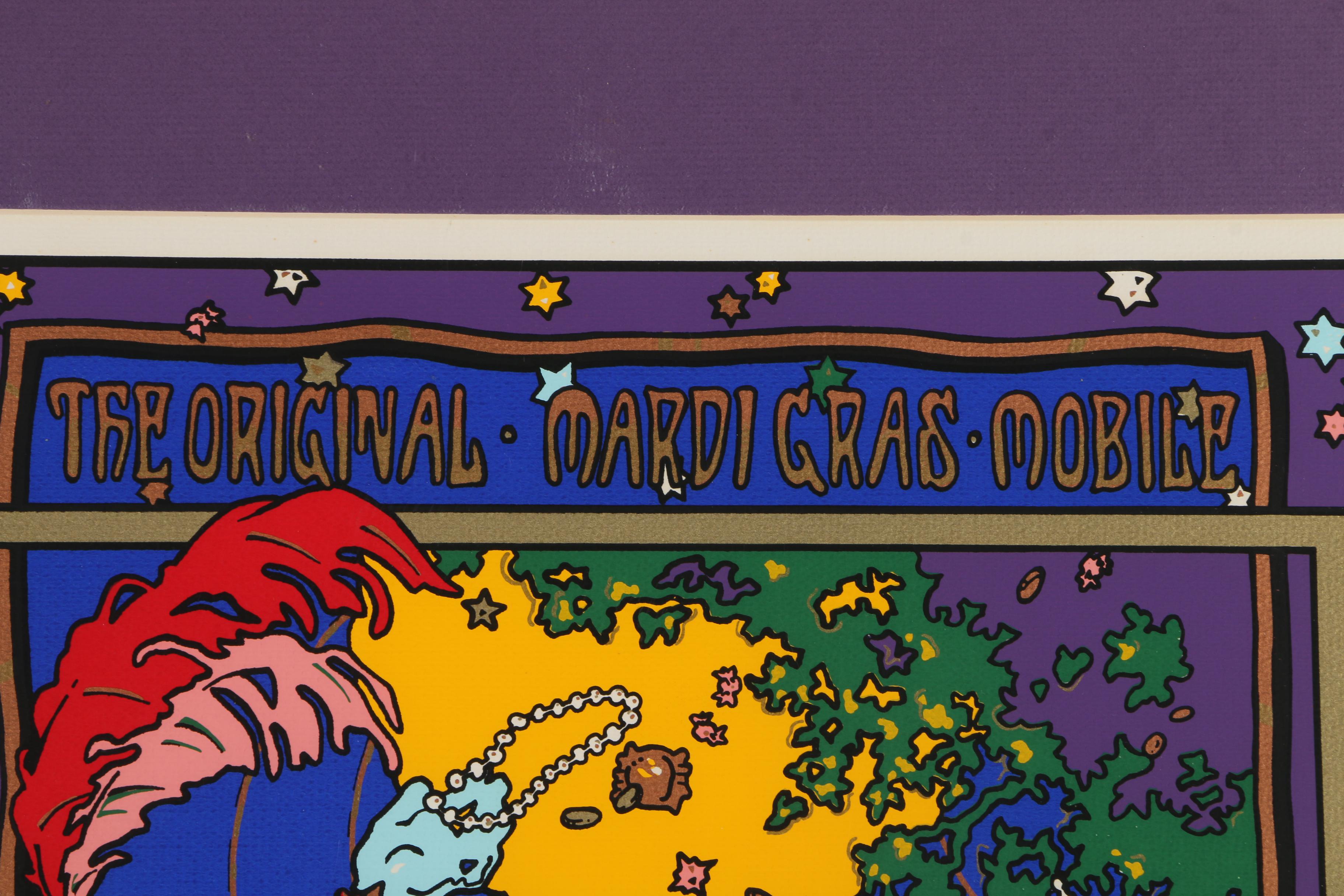 C.L. Cunningham 1991 Limited Edition Serigraph "The Original Mardi Gras, Mobile, Tradition"