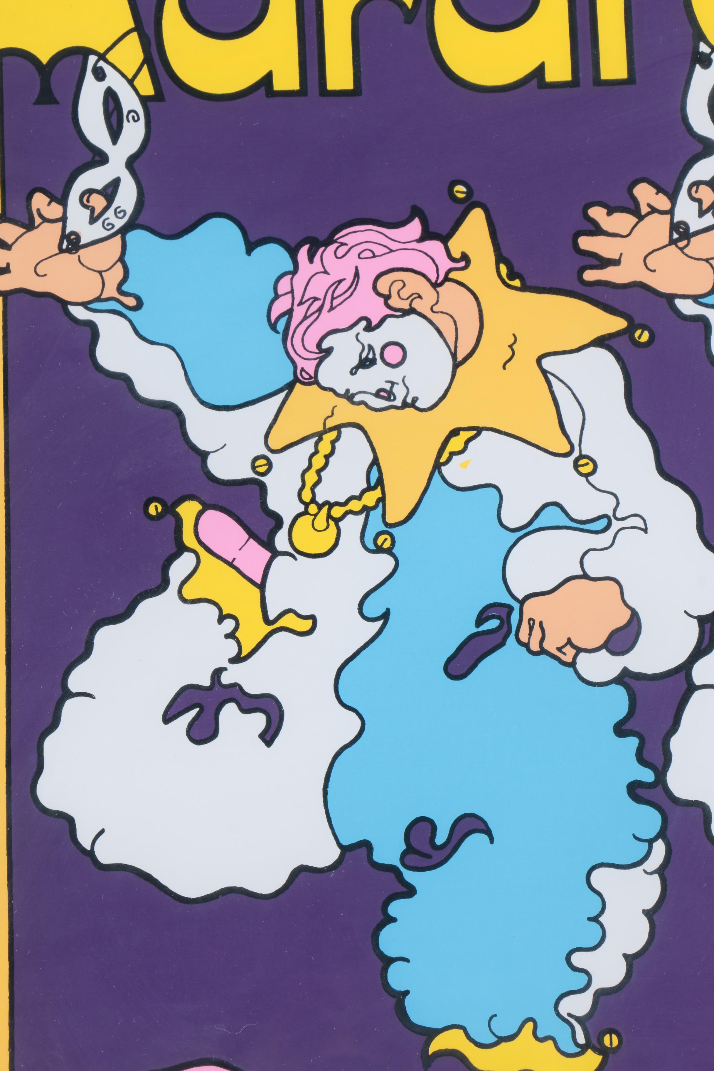 Limited Edition C.L. Cunningham Serigraph on Paper "The Original Mardi Gras Mobile 1982"