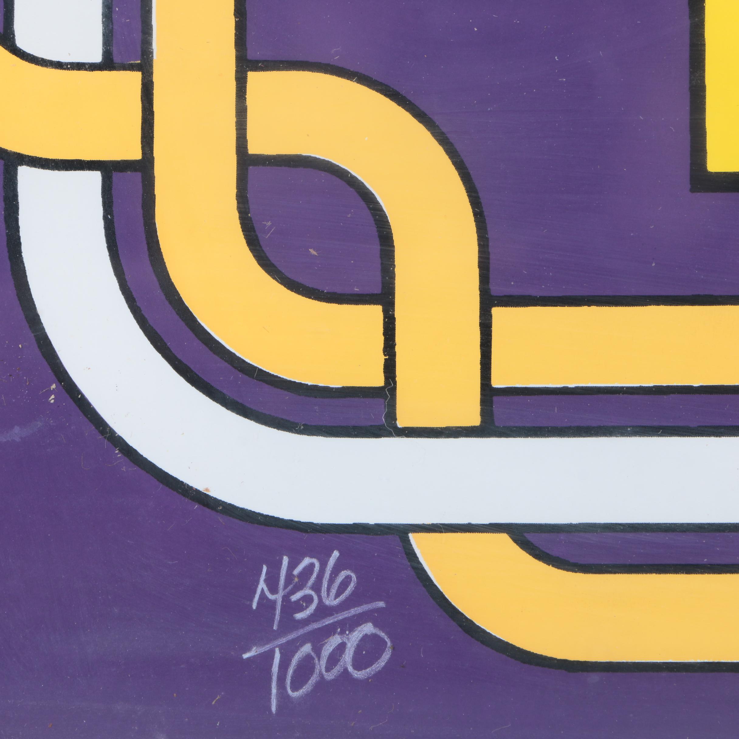 Limited Edition C.L. Cunningham Serigraph on Paper "The Original Mardi Gras Mobile 1982"