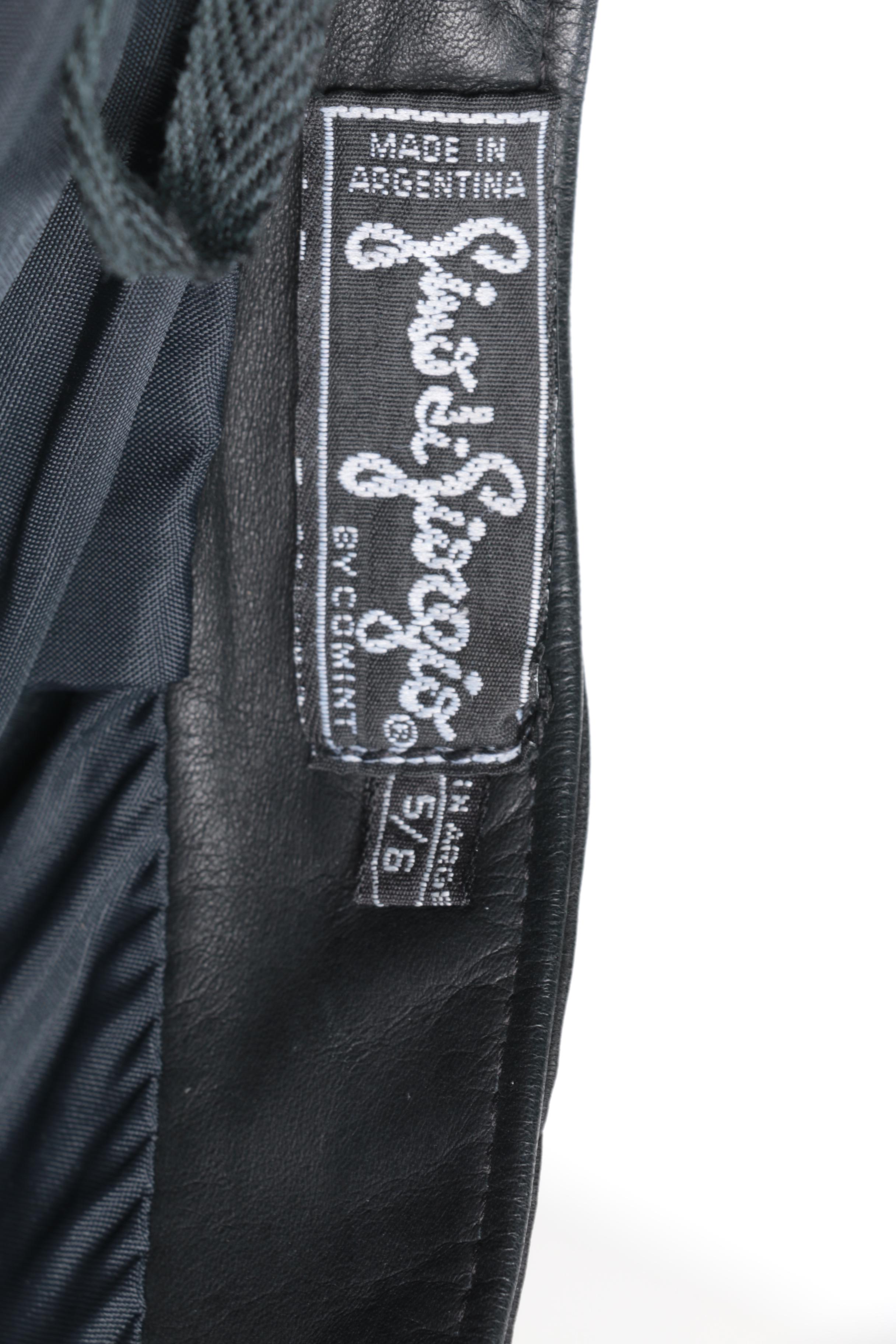 Vintage Gino di Giorgio Black Leather Jacket and Skirt