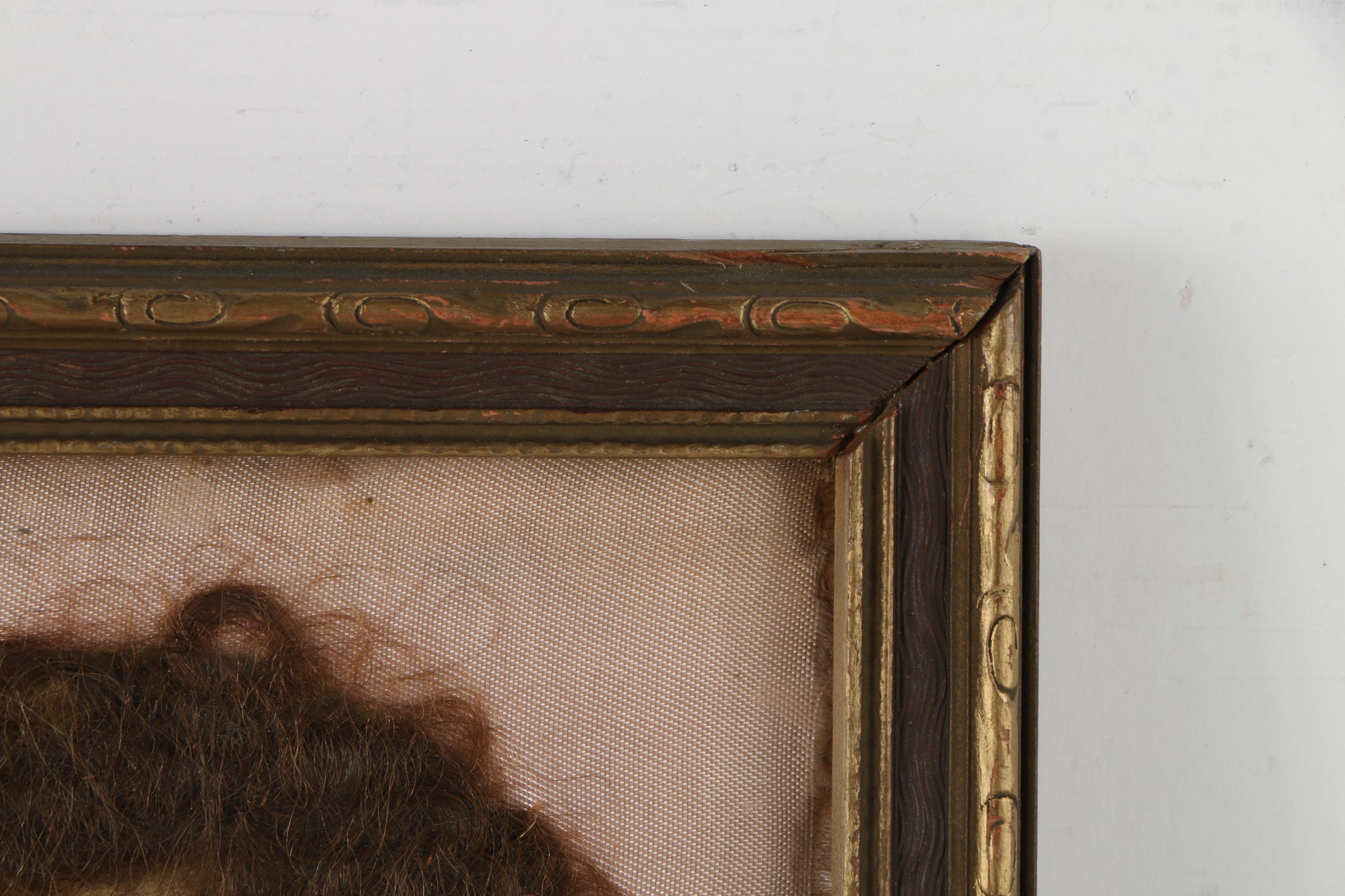 Mixed Media Infant Collage in Wooden Frame